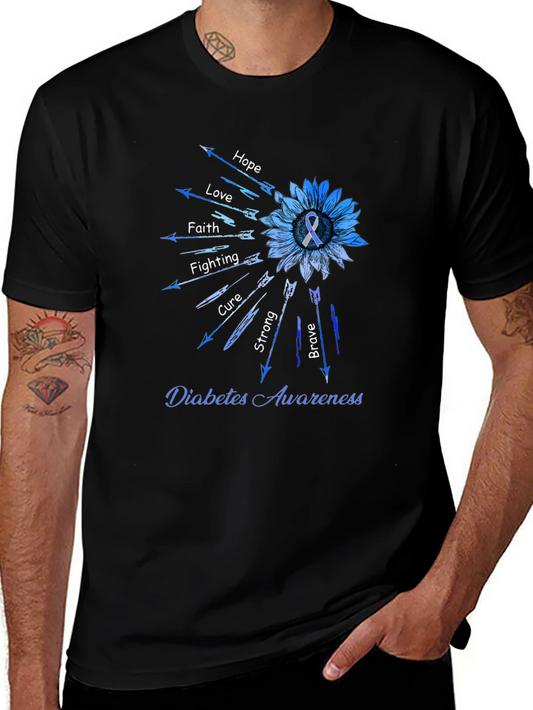 Diabetes Awareness Sunflower Arrow T-Shirt