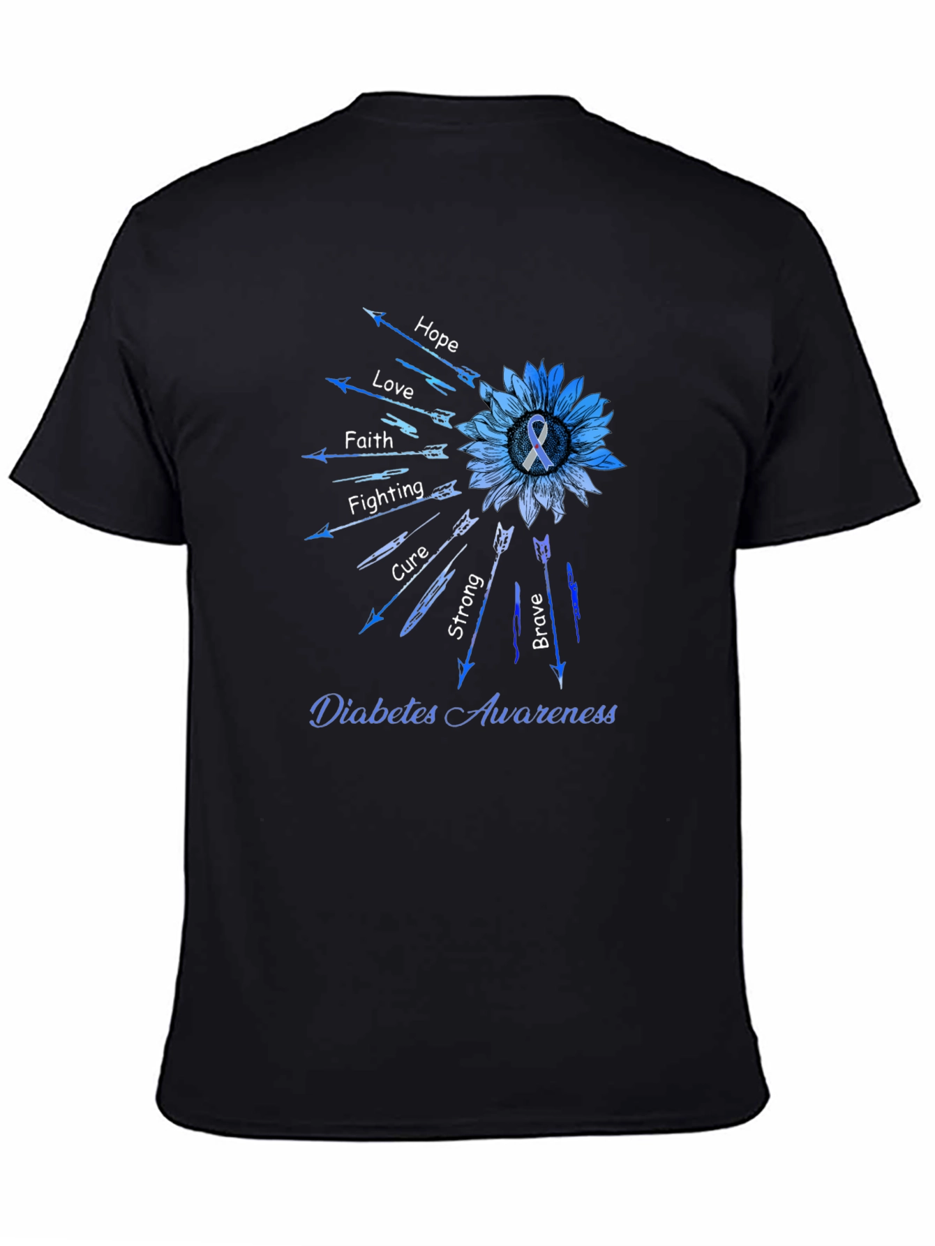 Diabetes Awareness Sunflower Arrow T-Shirt