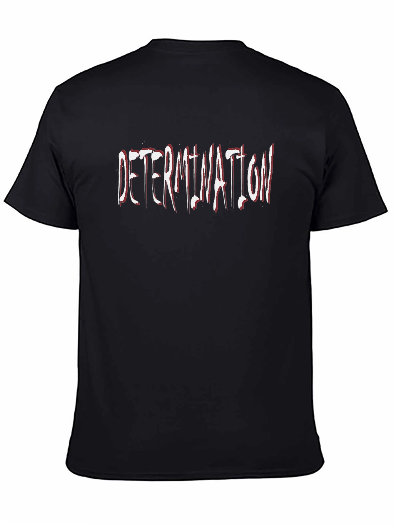 Determination Graphic Print Mens Black T-Shirt