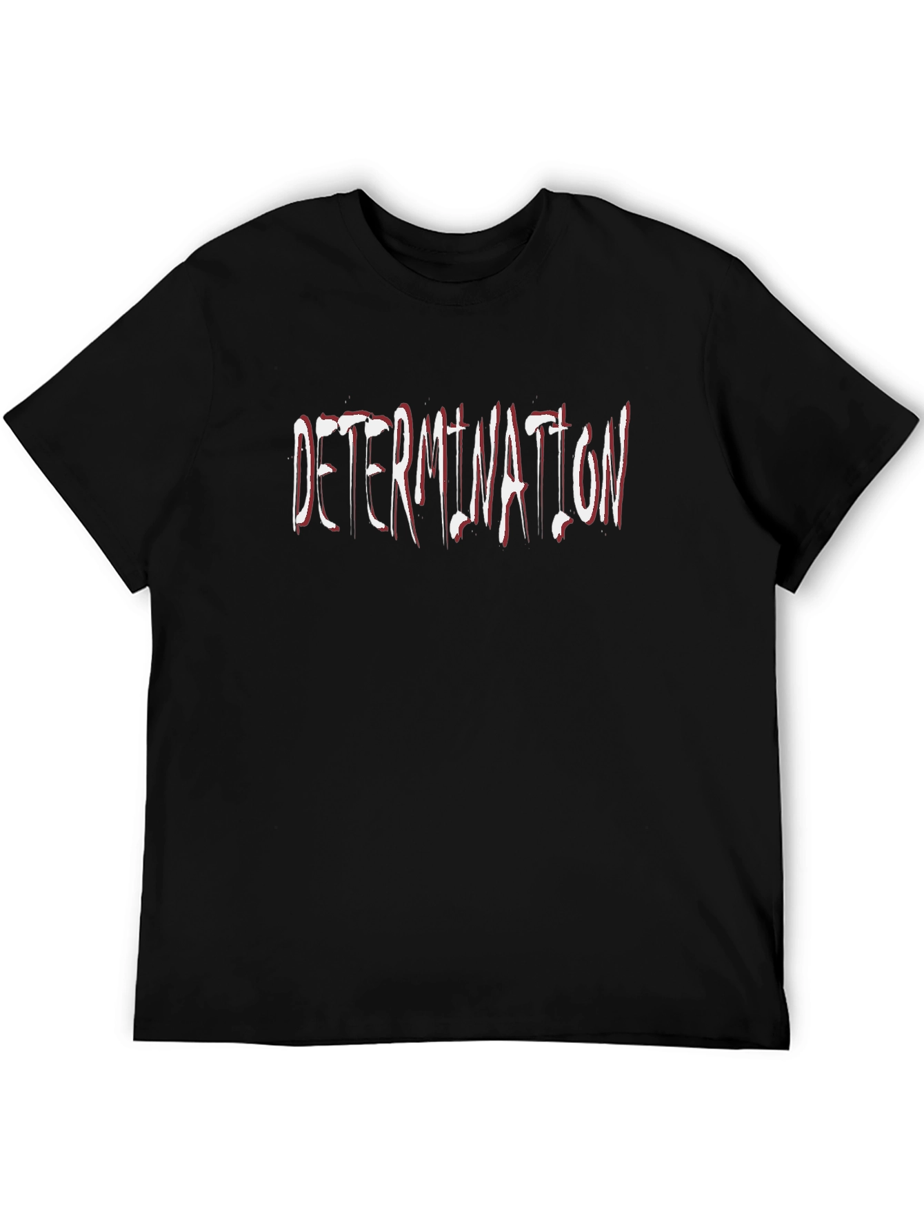 Determination Graphic Print Mens Black T-Shirt