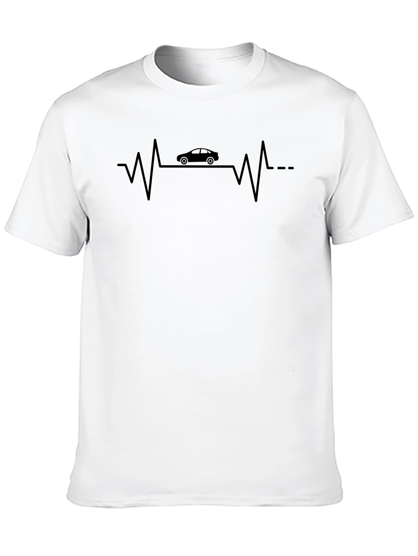 Car Heartbeat Graphic Tee - Automotive Enthusiast Shirt
