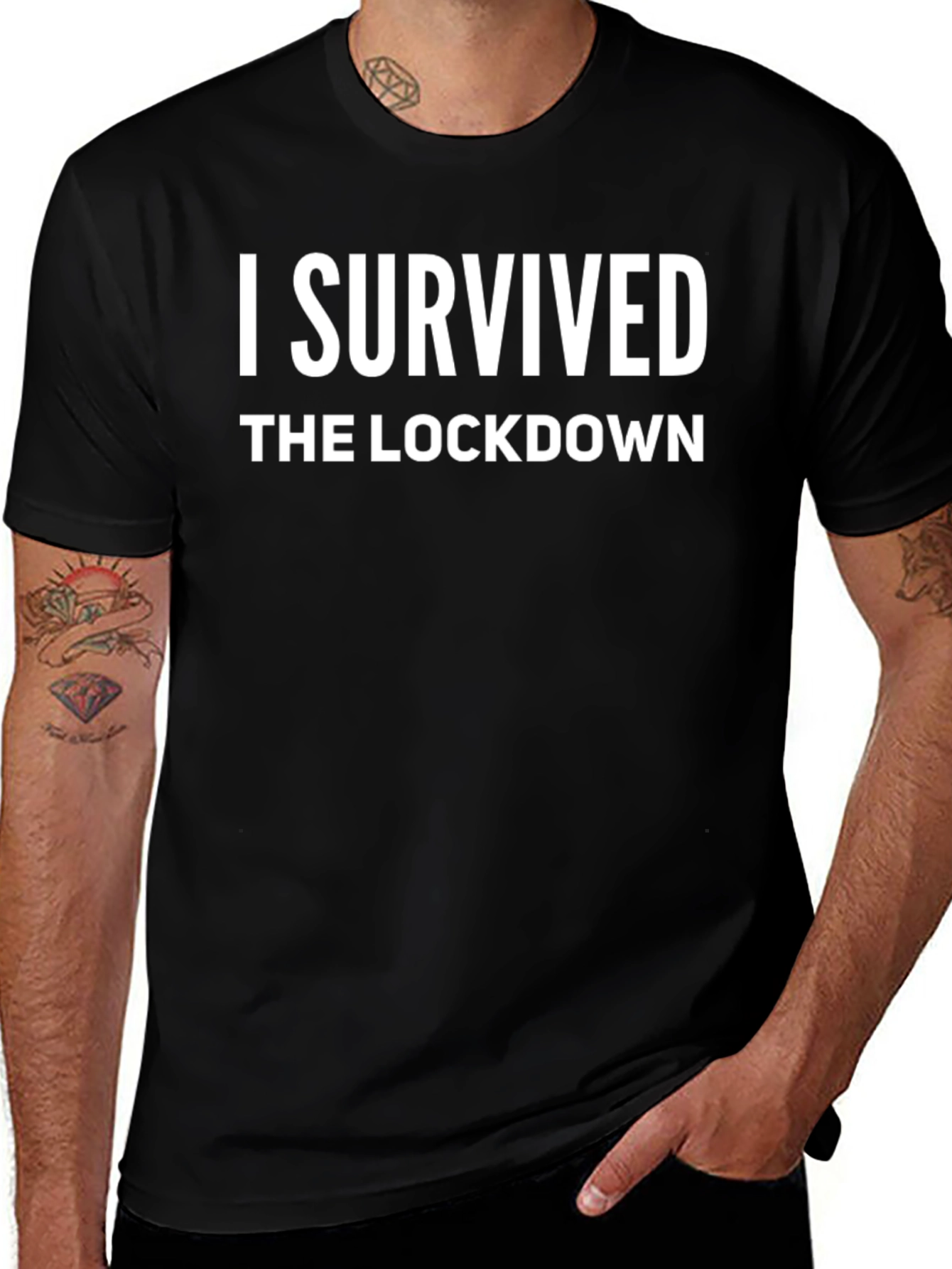 I Survived the Lockdown T-Shirt - Black