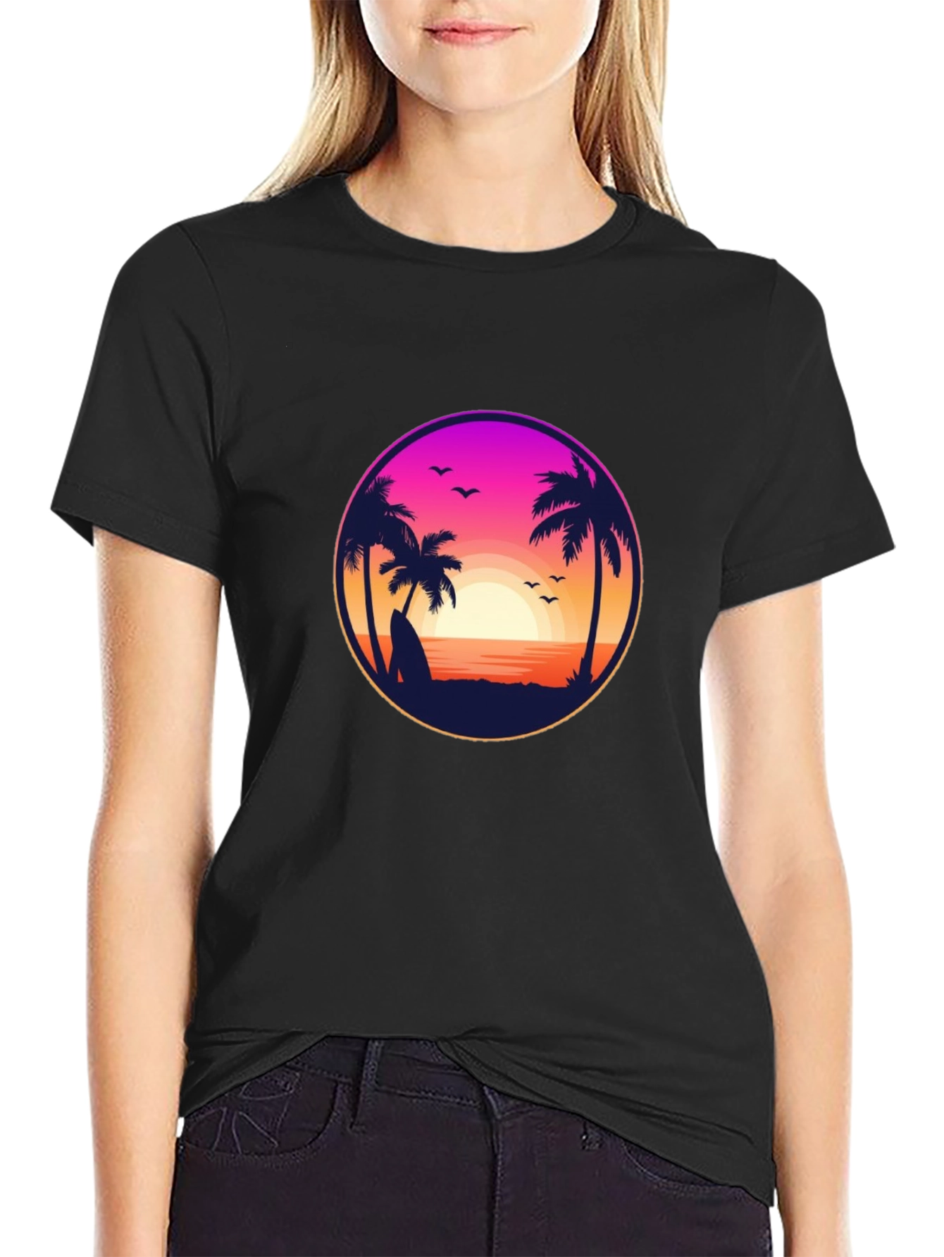 Sunset Beach T-Shirt - Tropical Vibe!
