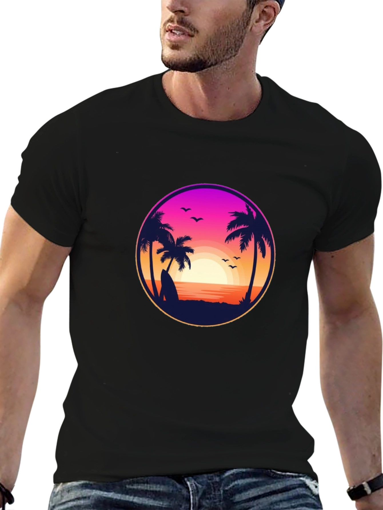 Sunset Beach T-Shirt - Tropical Vibe!