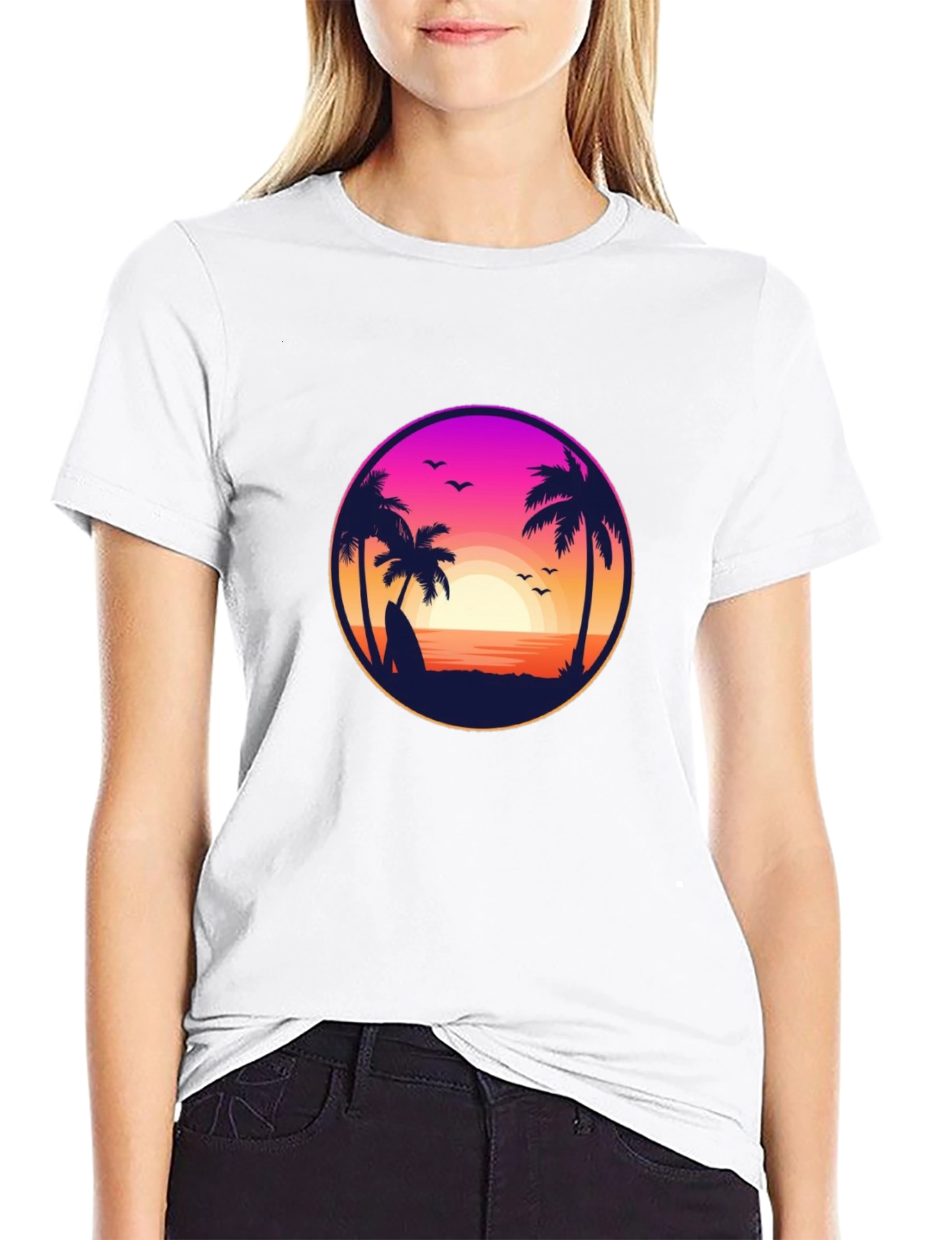 Sunset Beach T-Shirt - Tropical Vibe!