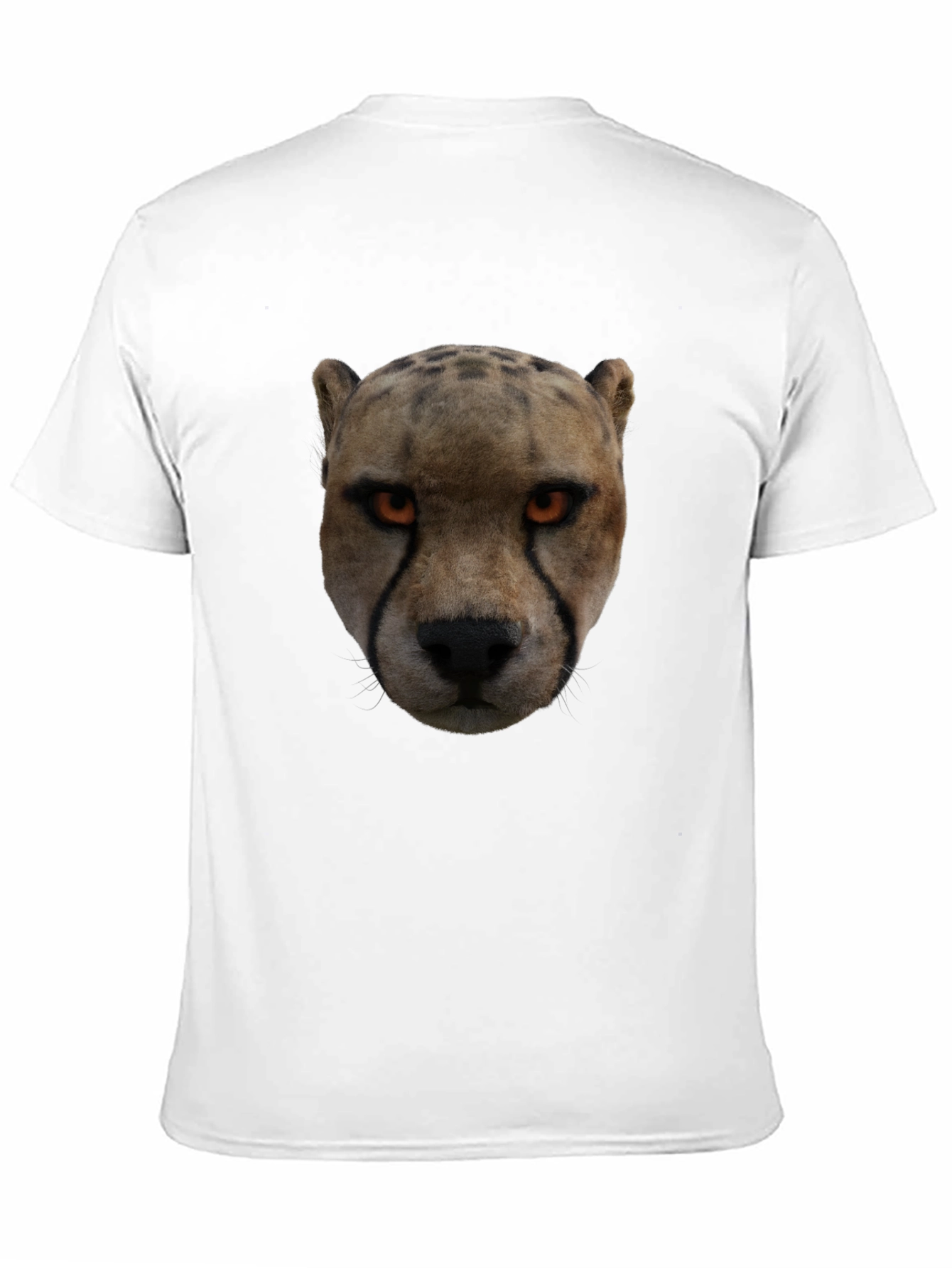 Cheetah Face Graphic Black T-Shirt