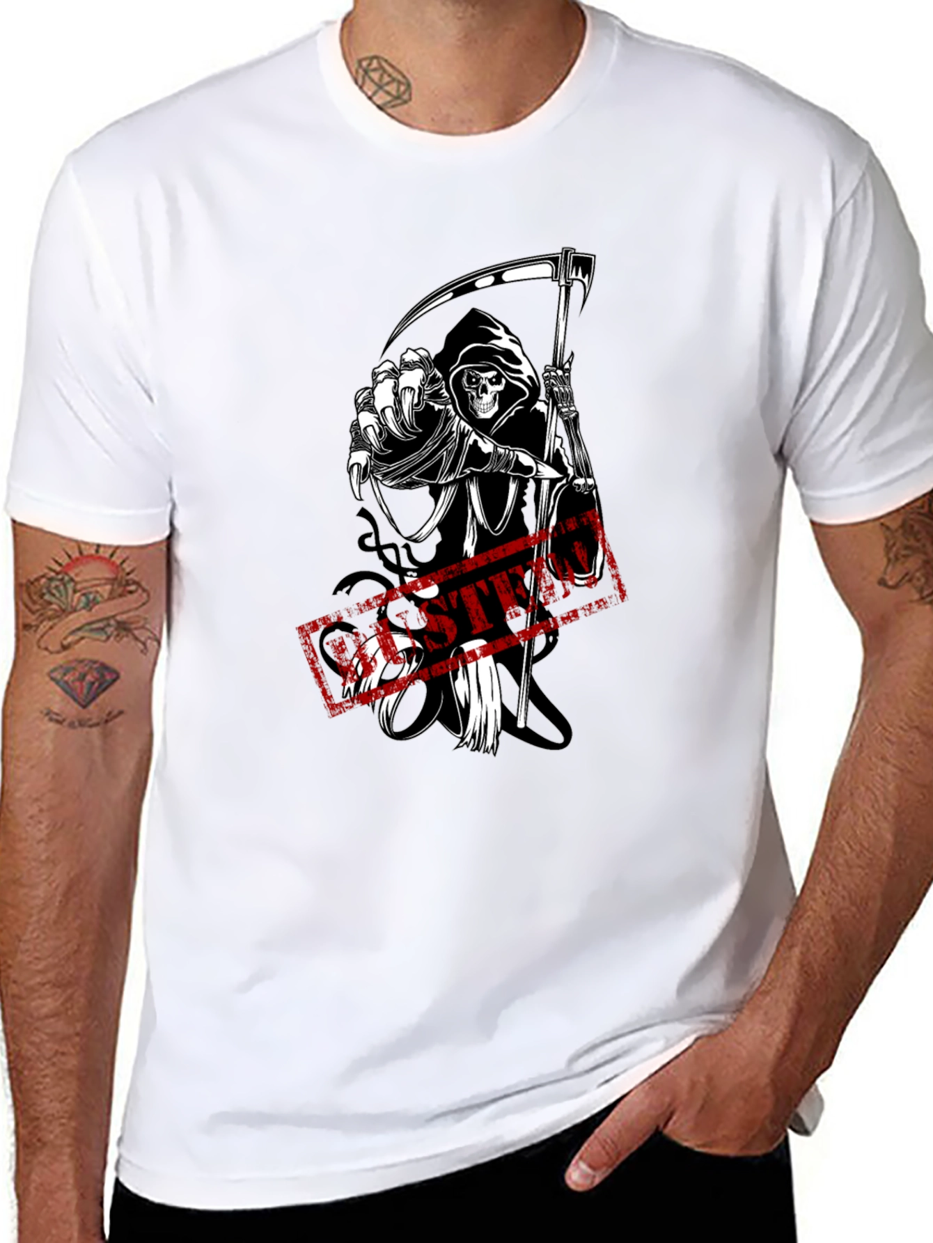 Grim Reaper Graphic Black T-Shirt