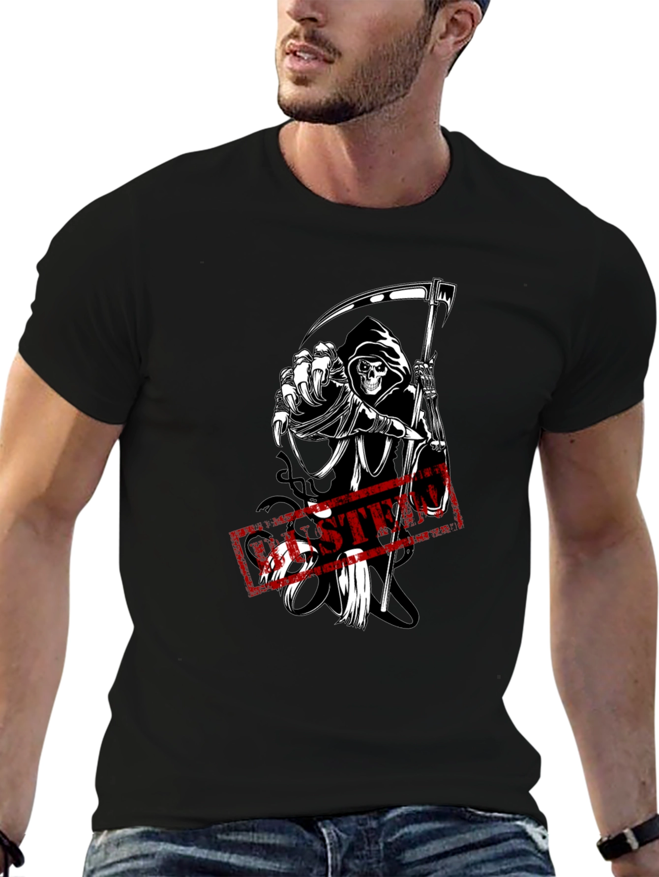 Grim Reaper Graphic Black T-Shirt