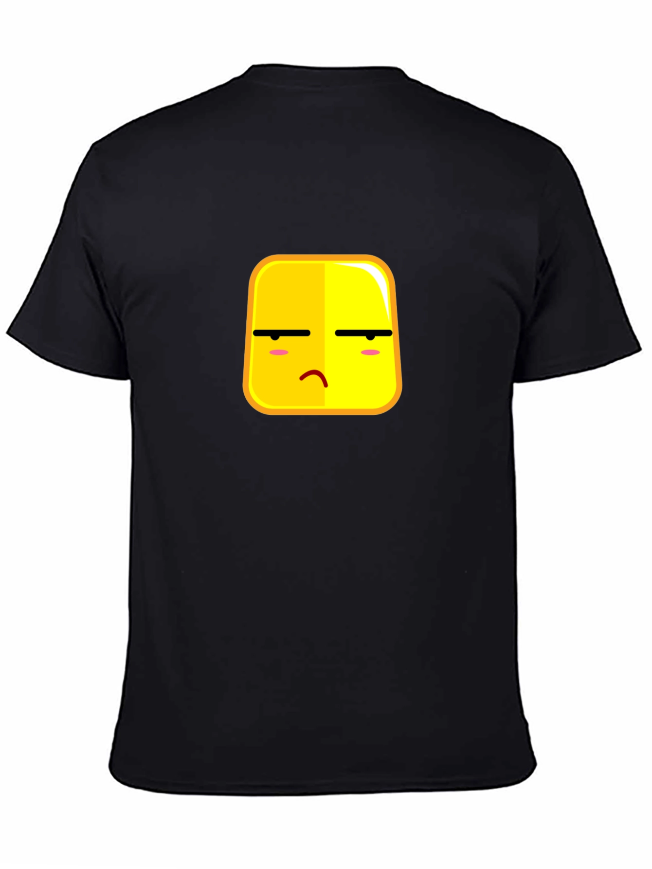 Bored Emoji Graphic Black T-Shirt