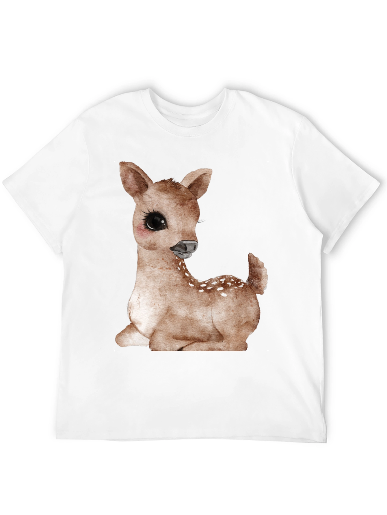 Cute Deer Graphic Tee - Unisex Black T-Shirt