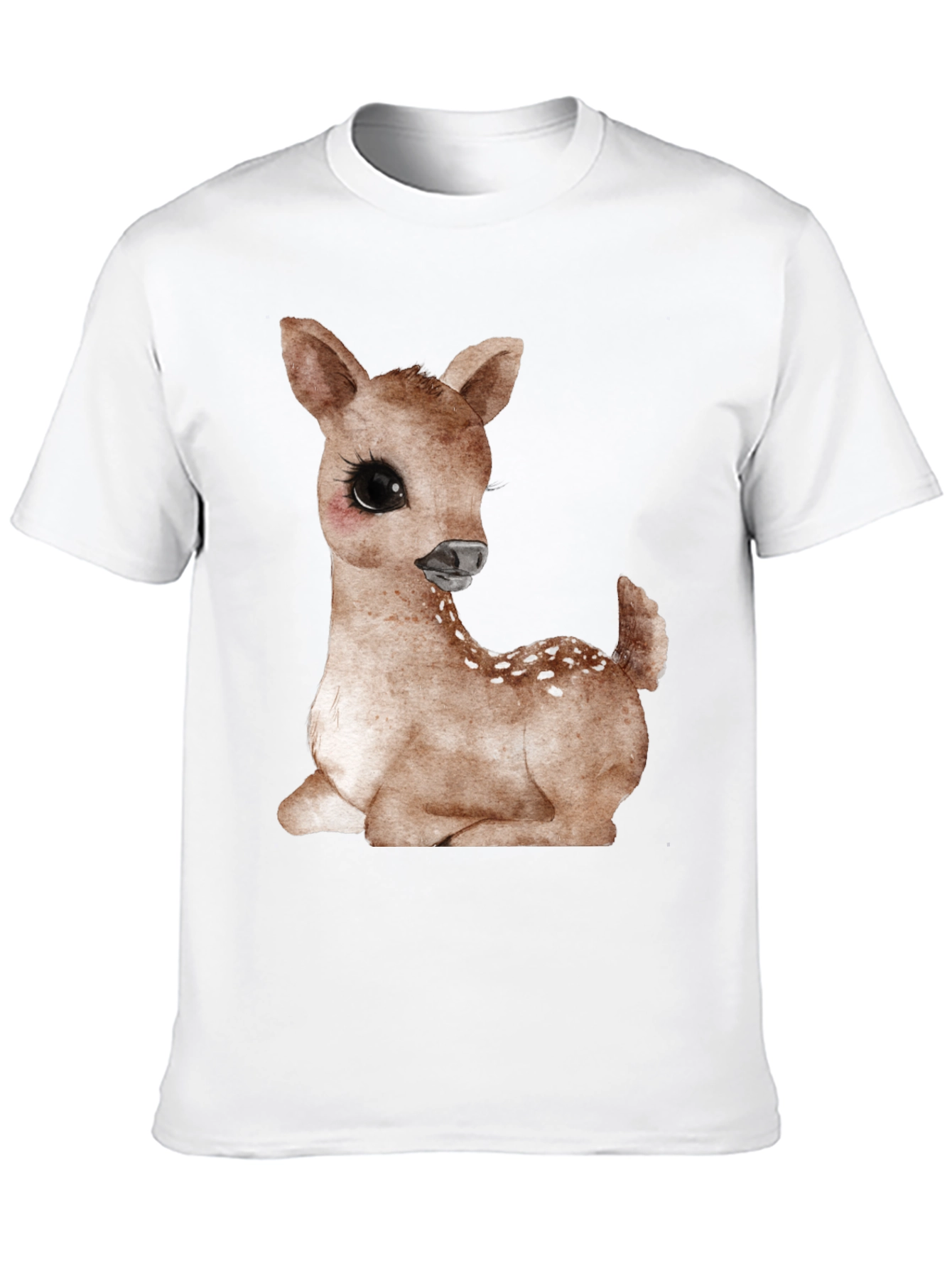 Cute Deer Graphic Tee - Unisex Black T-Shirt