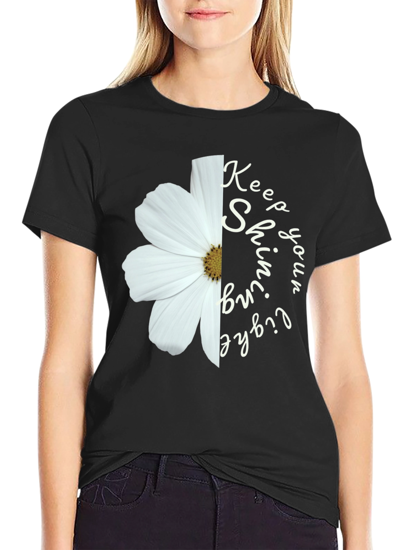 Keep Shining Tee: Flower Power Shirt