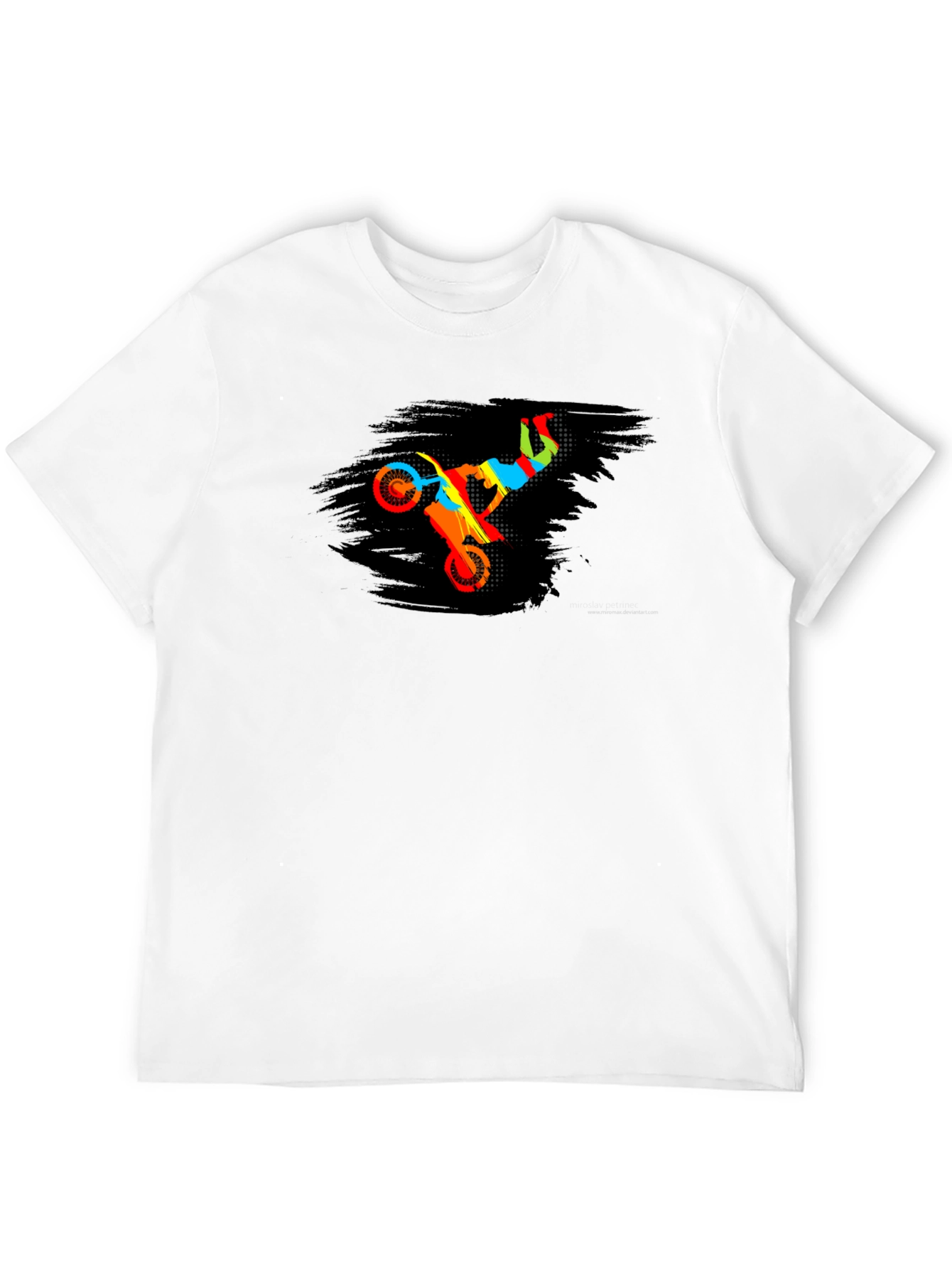Motocross Rider Graphic Black T-Shirt