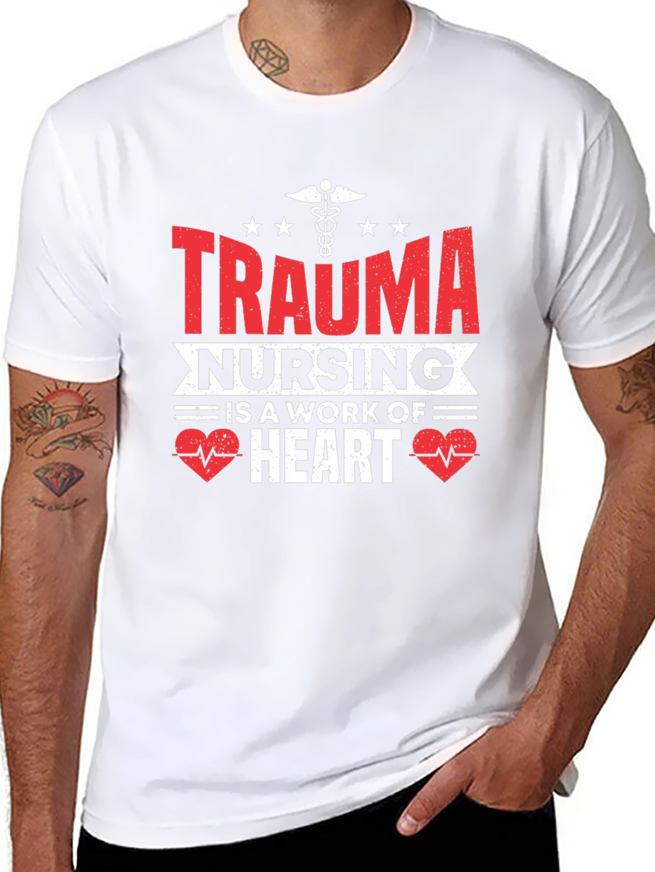 Trauma Nursing T-Shirt - A Work of Heart