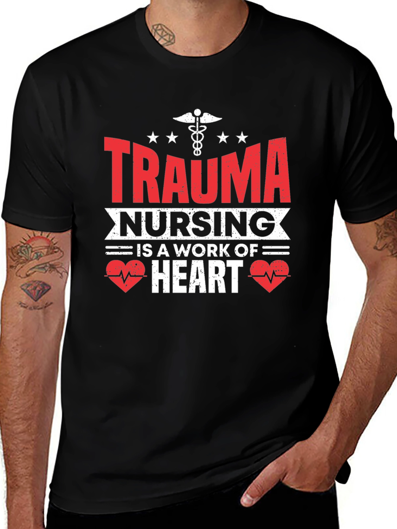 Trauma Nursing T-Shirt - A Work of Heart