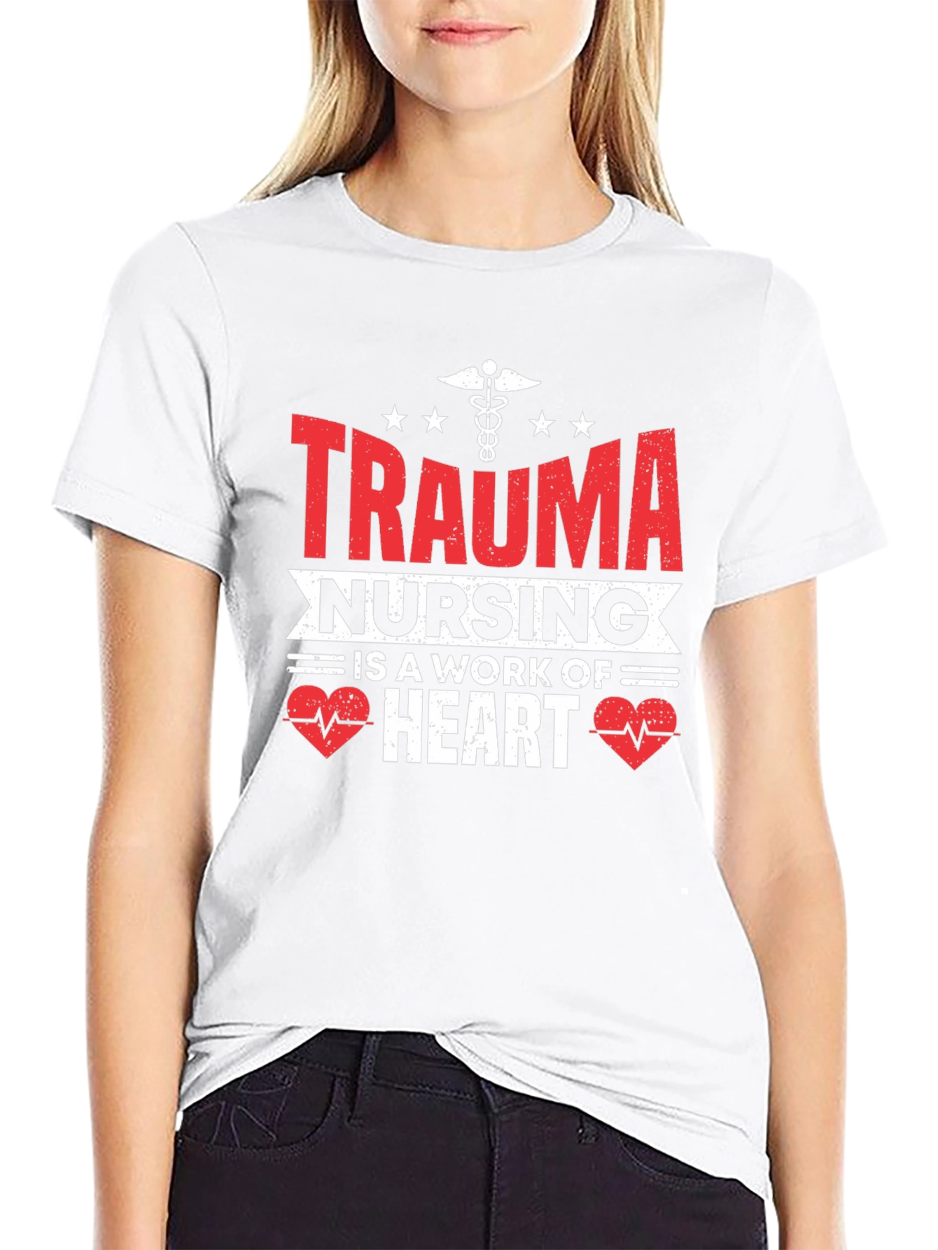 Trauma Nursing T-Shirt - A Work of Heart