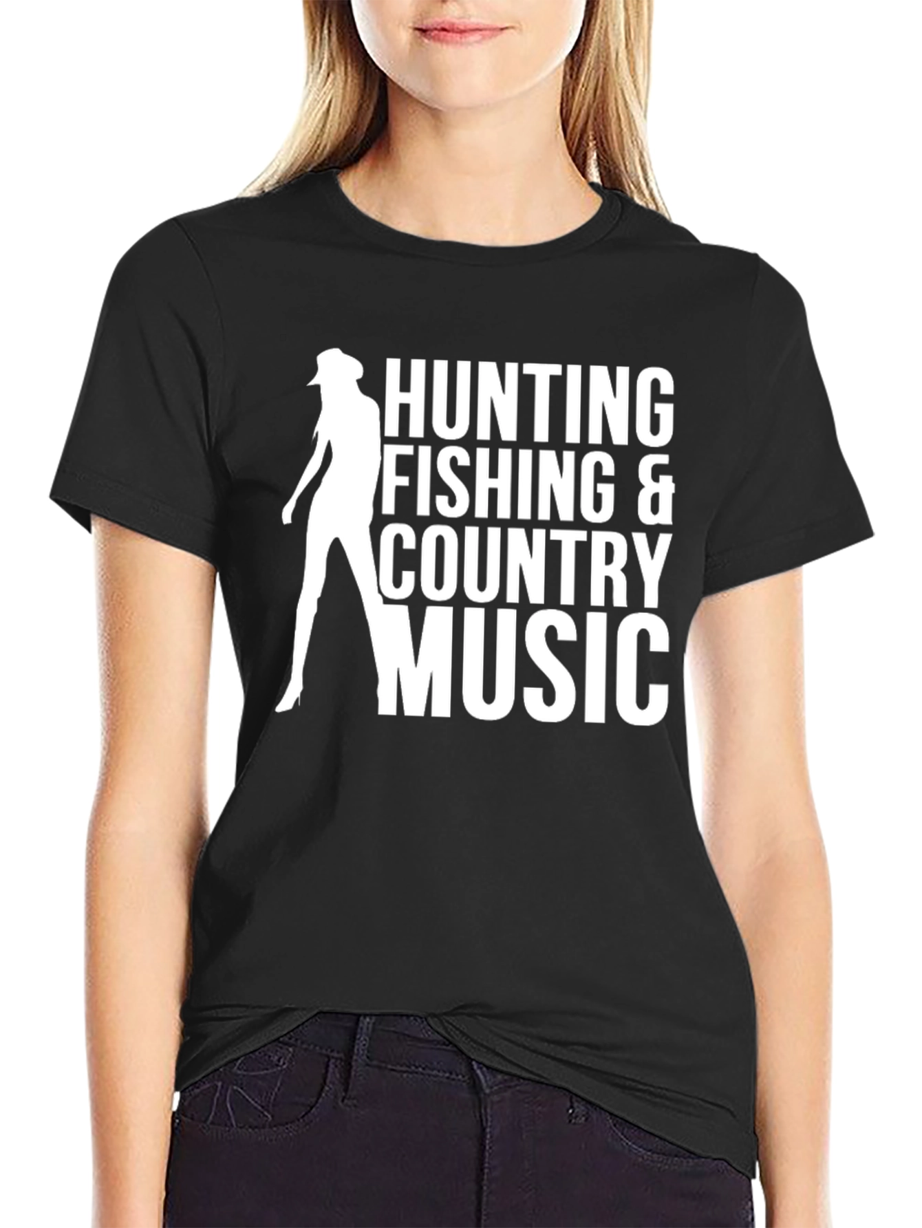 Hunting Fishing Country Music Graphic T-Shirt