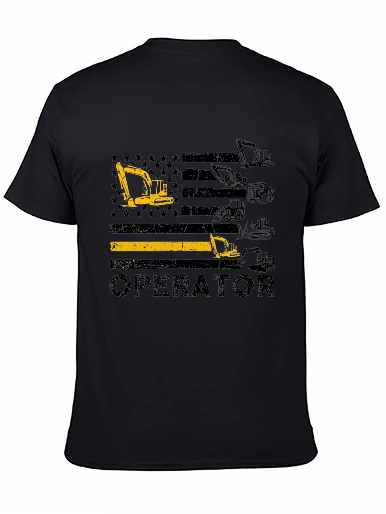 Operator T-Shirt: Heavy Equipment Flag Design