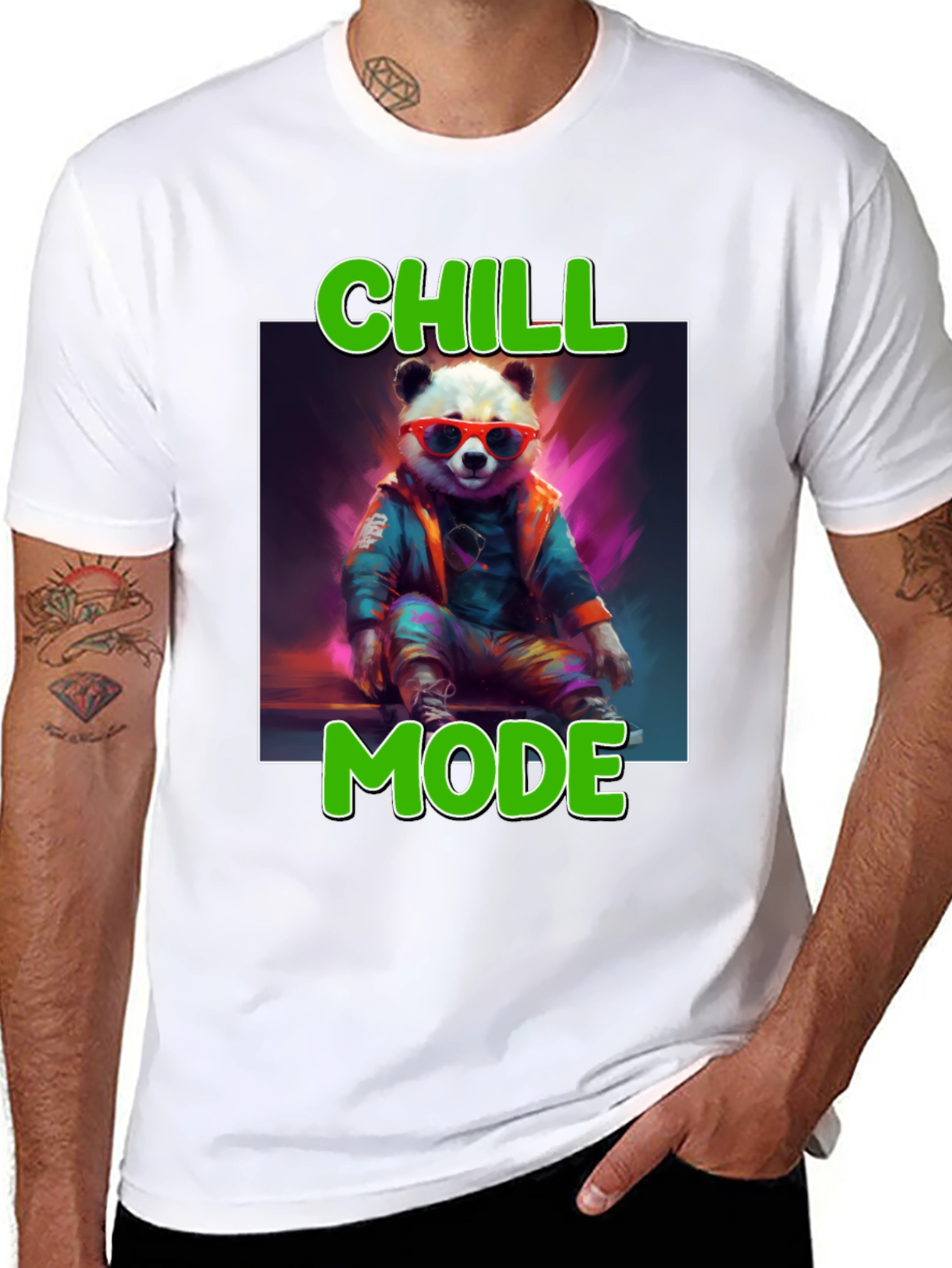 Chill Mode Panda Graphic Tee
