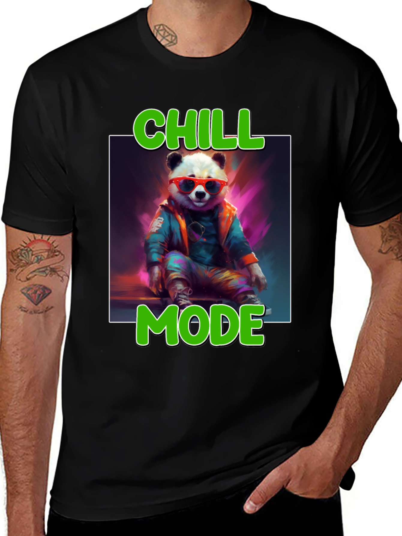 Chill Mode Panda Graphic Tee