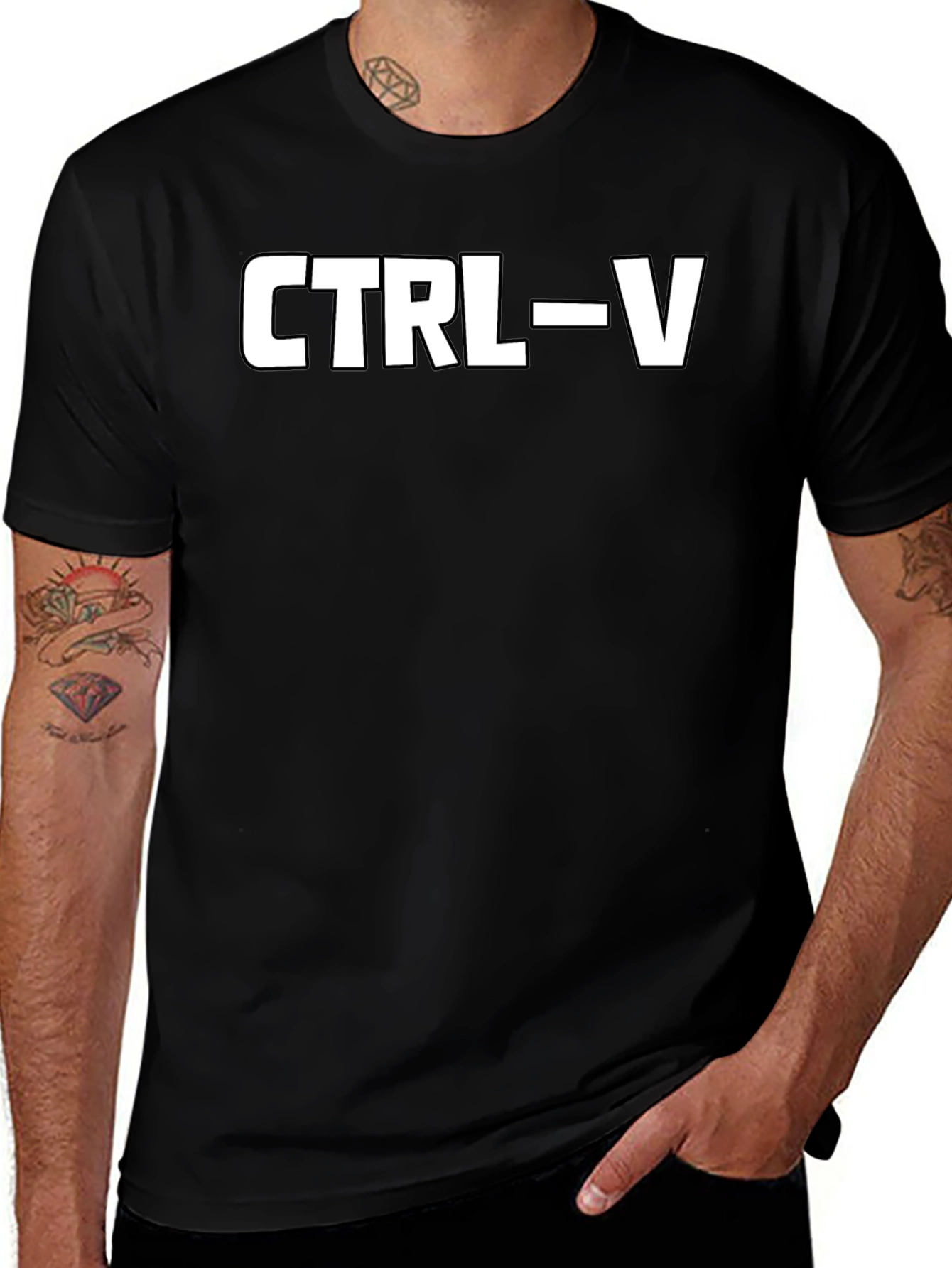 CTRL-V Paste Command Black T-Shirt