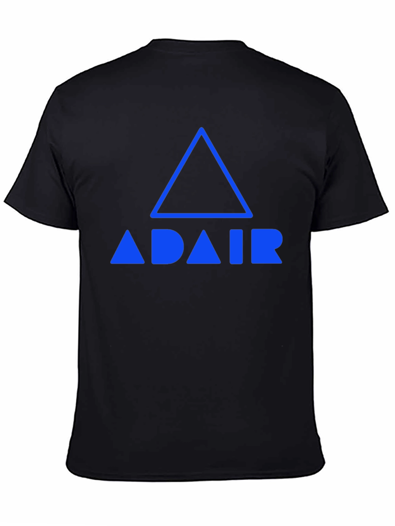 Adair Blue Logo Graphic Tee - Black Cotton Blend