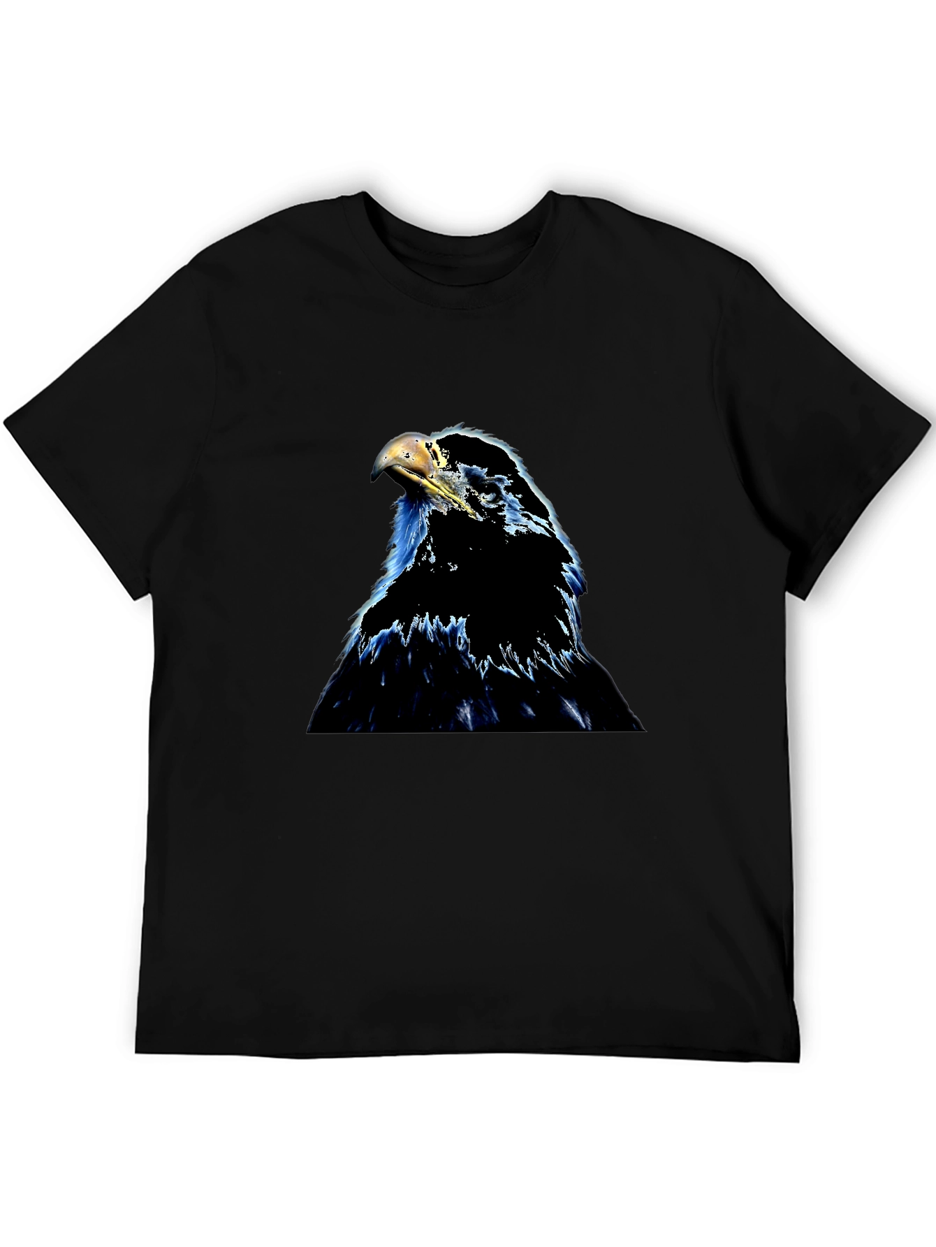 Eagle Graphic Print Black T-Shirt