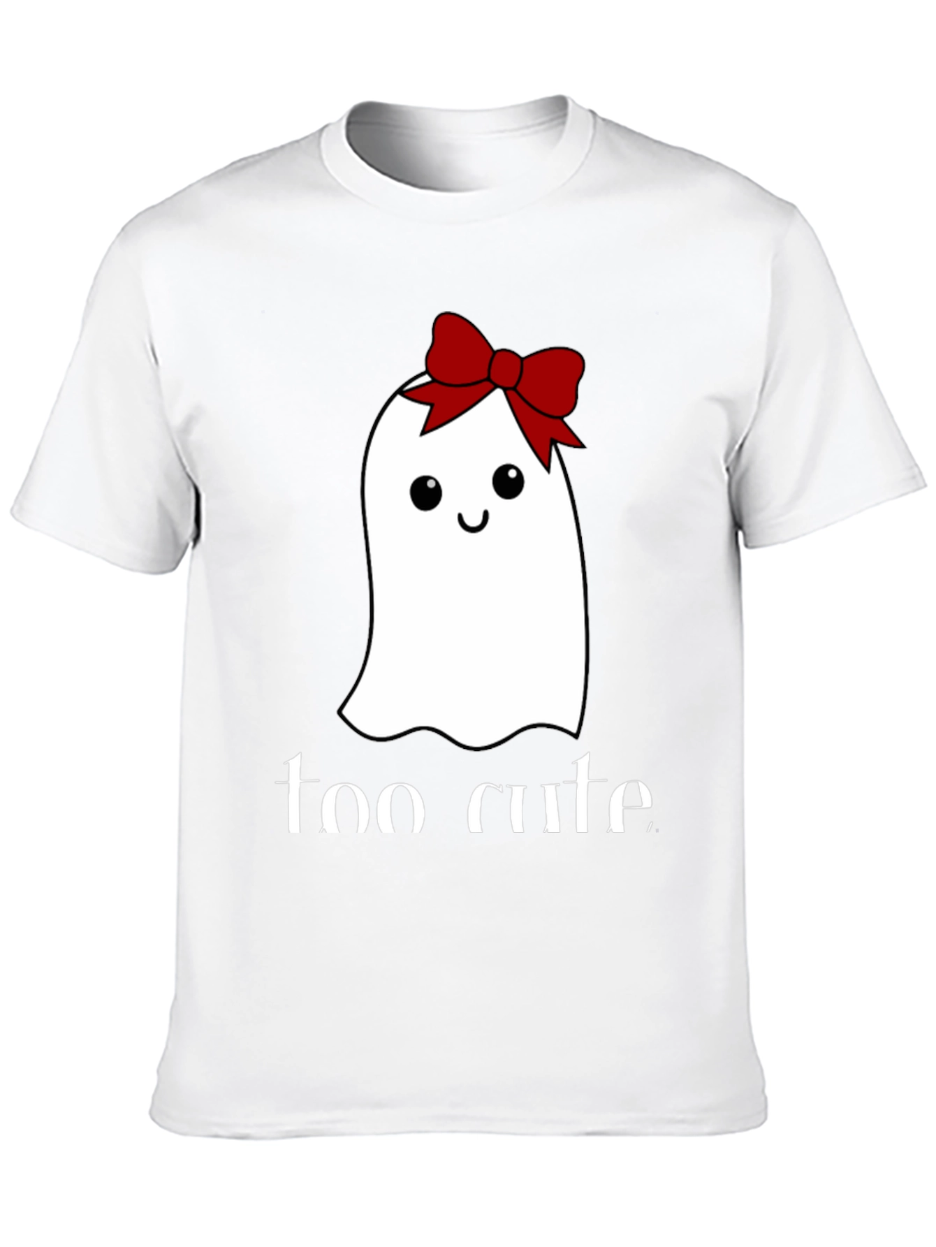 Cute Ghost with Bow T-Shirt - Halloween Tee