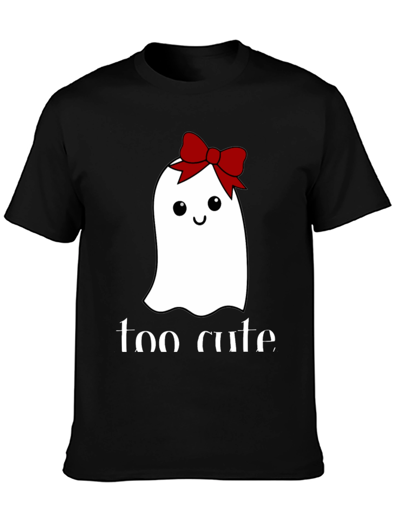 Cute Ghost with Bow T-Shirt - Halloween Tee