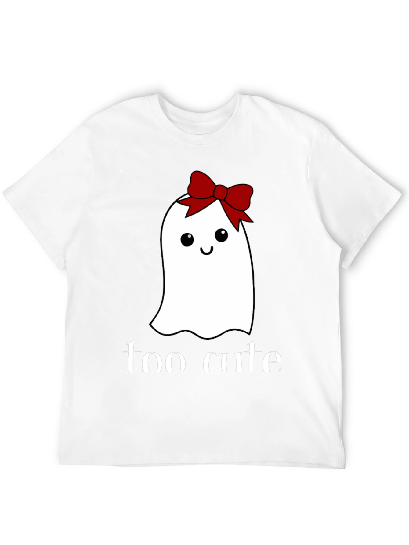 Cute Ghost with Bow T-Shirt - Halloween Tee