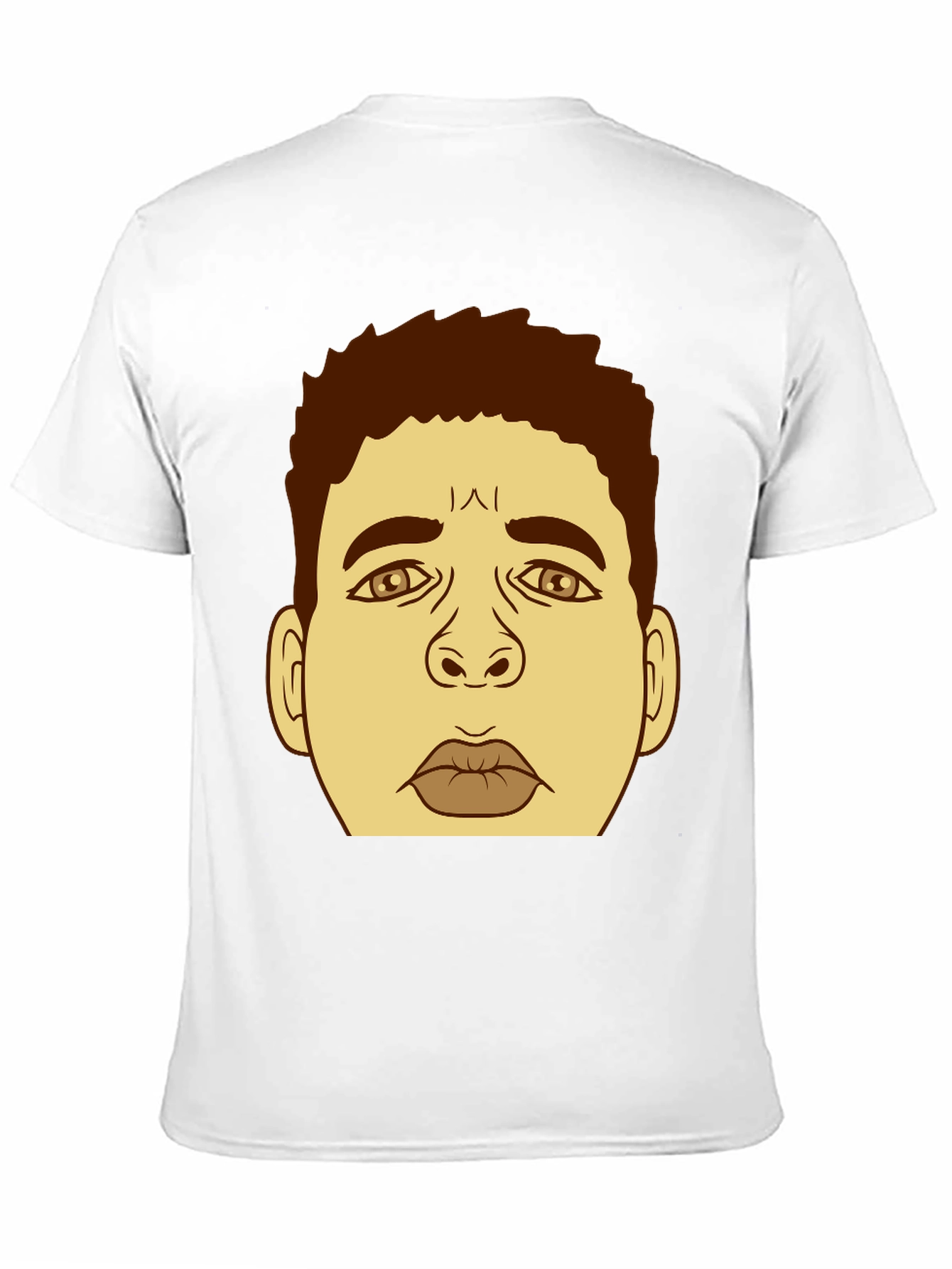 Cartoon Face Graphic Black T-Shirt