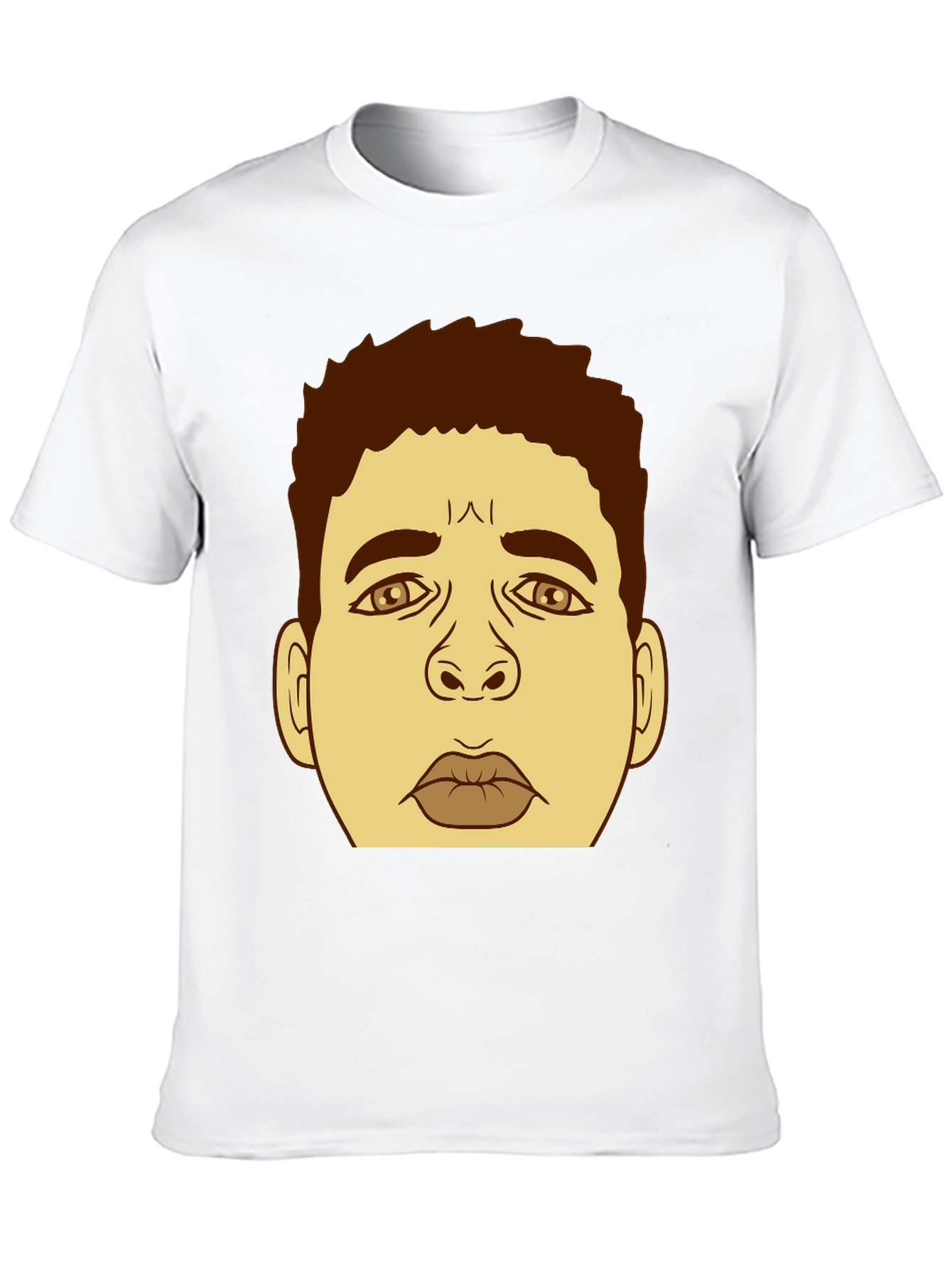 Cartoon Face Graphic Black T-Shirt