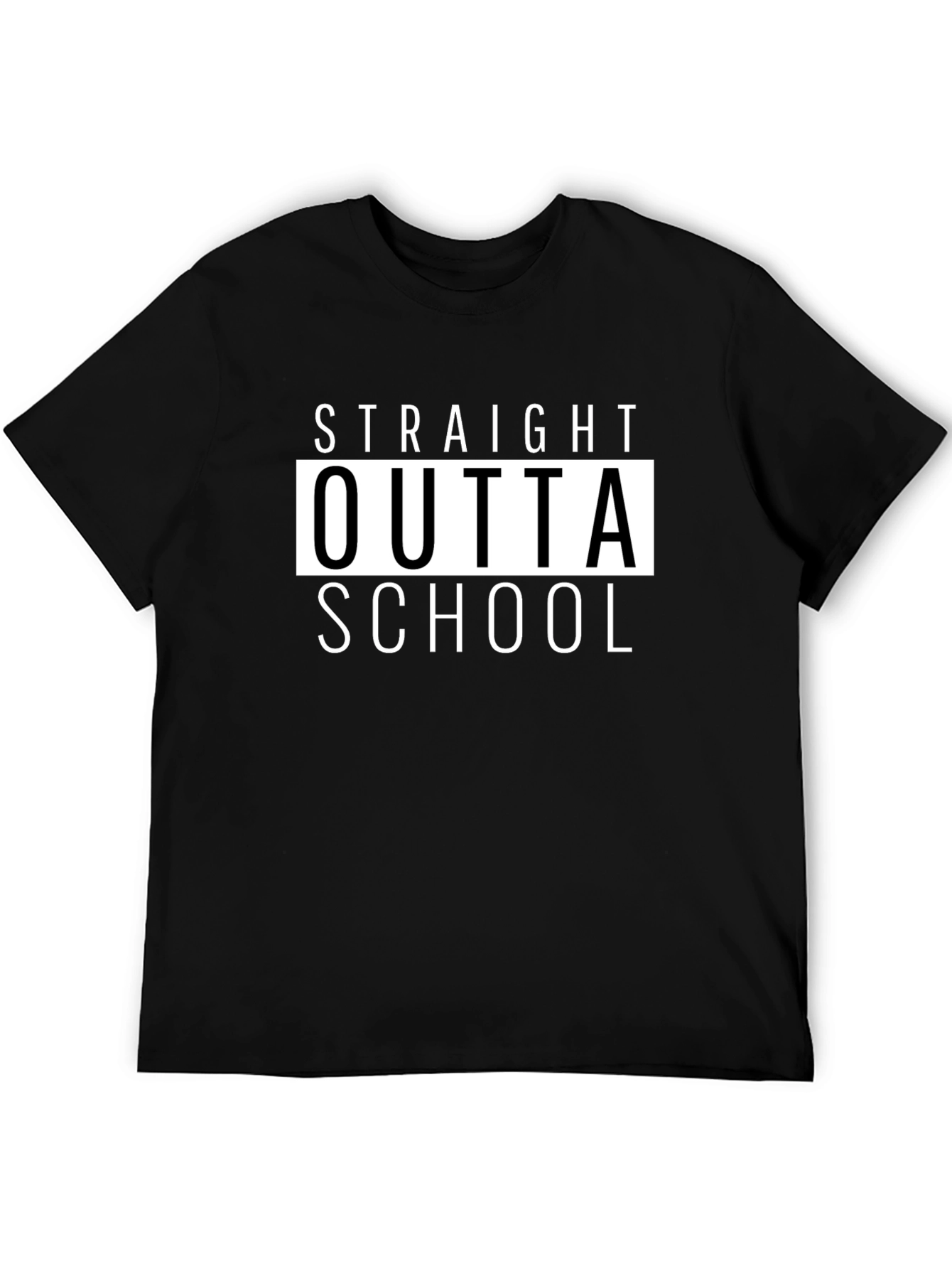Straight Outta School Black Graphic Tee