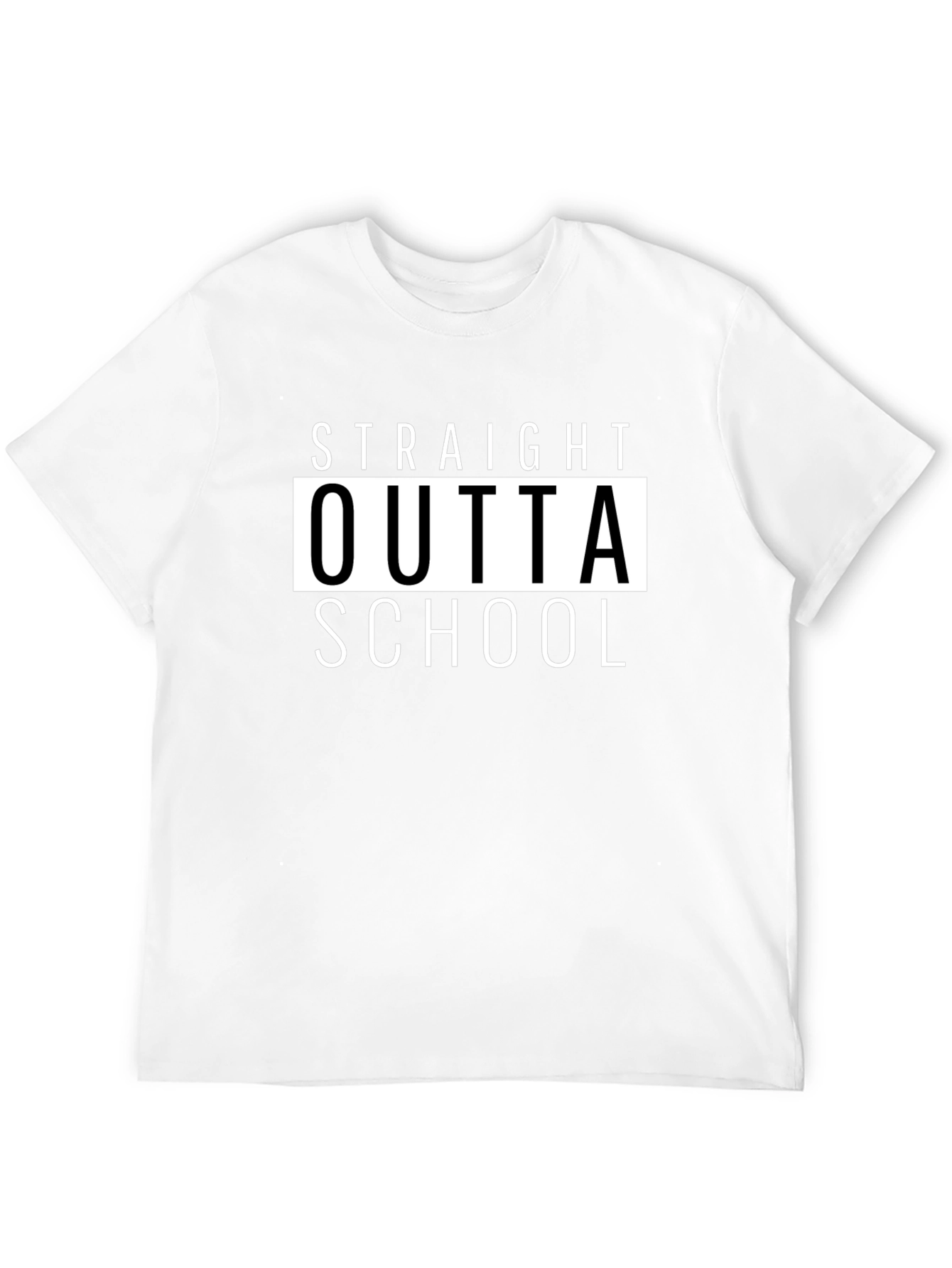 Straight Outta School Black Graphic Tee