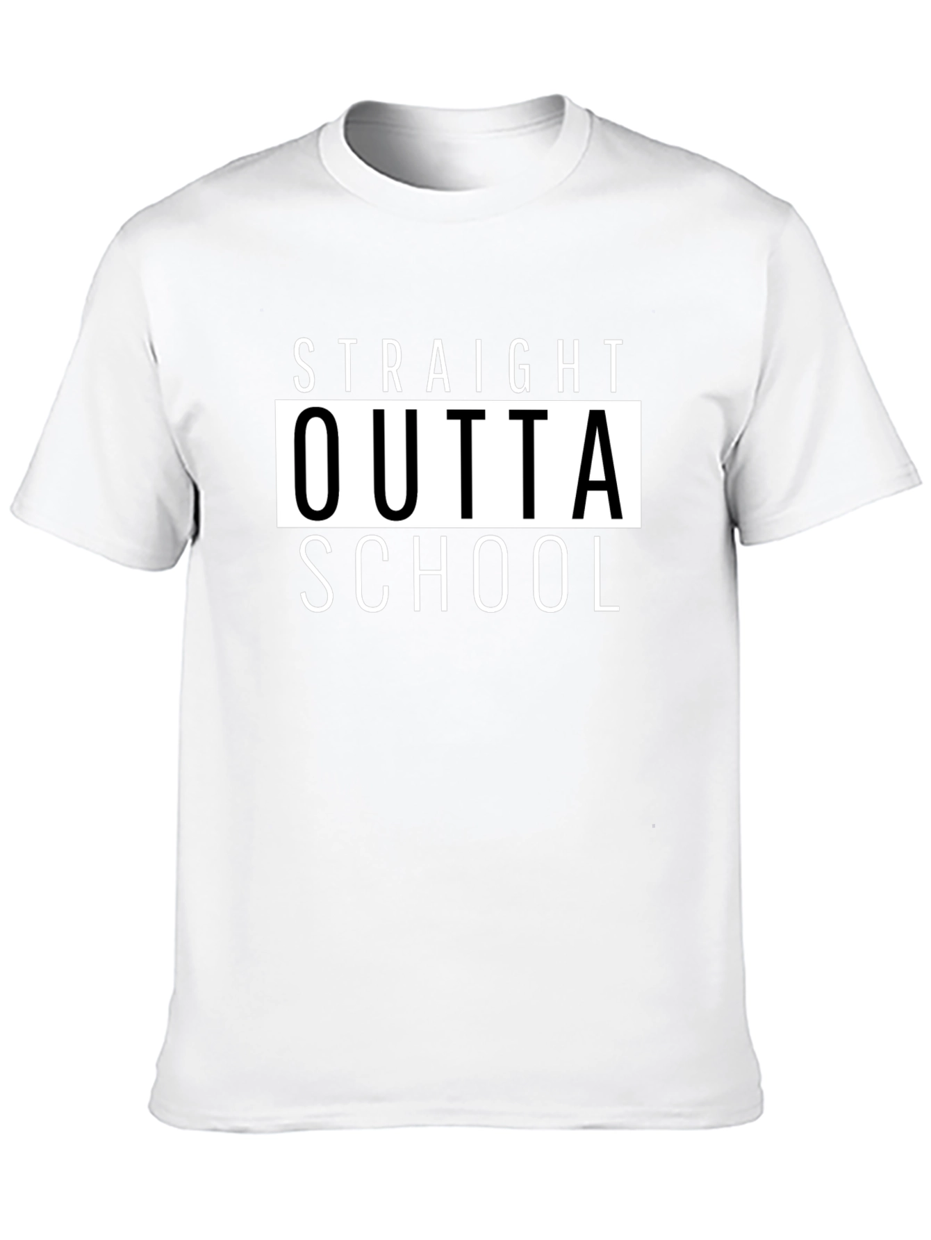 Straight Outta School Black Graphic Tee