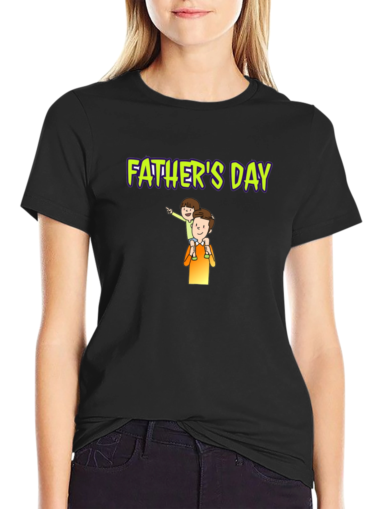 Fathers Day T-Shirt - Dad and Child Graphic Tee