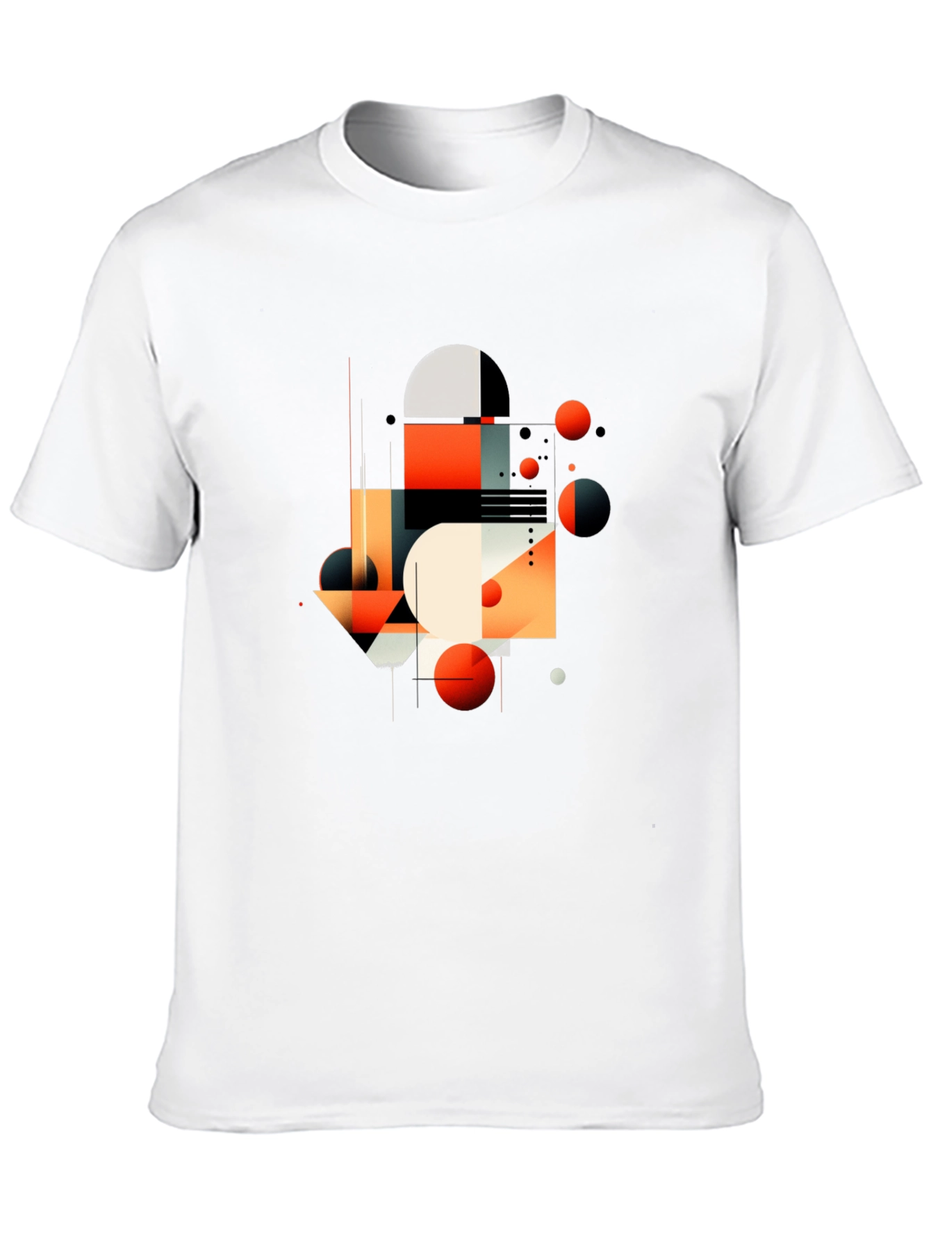 Abstract Geometric Graphic Black T-Shirt