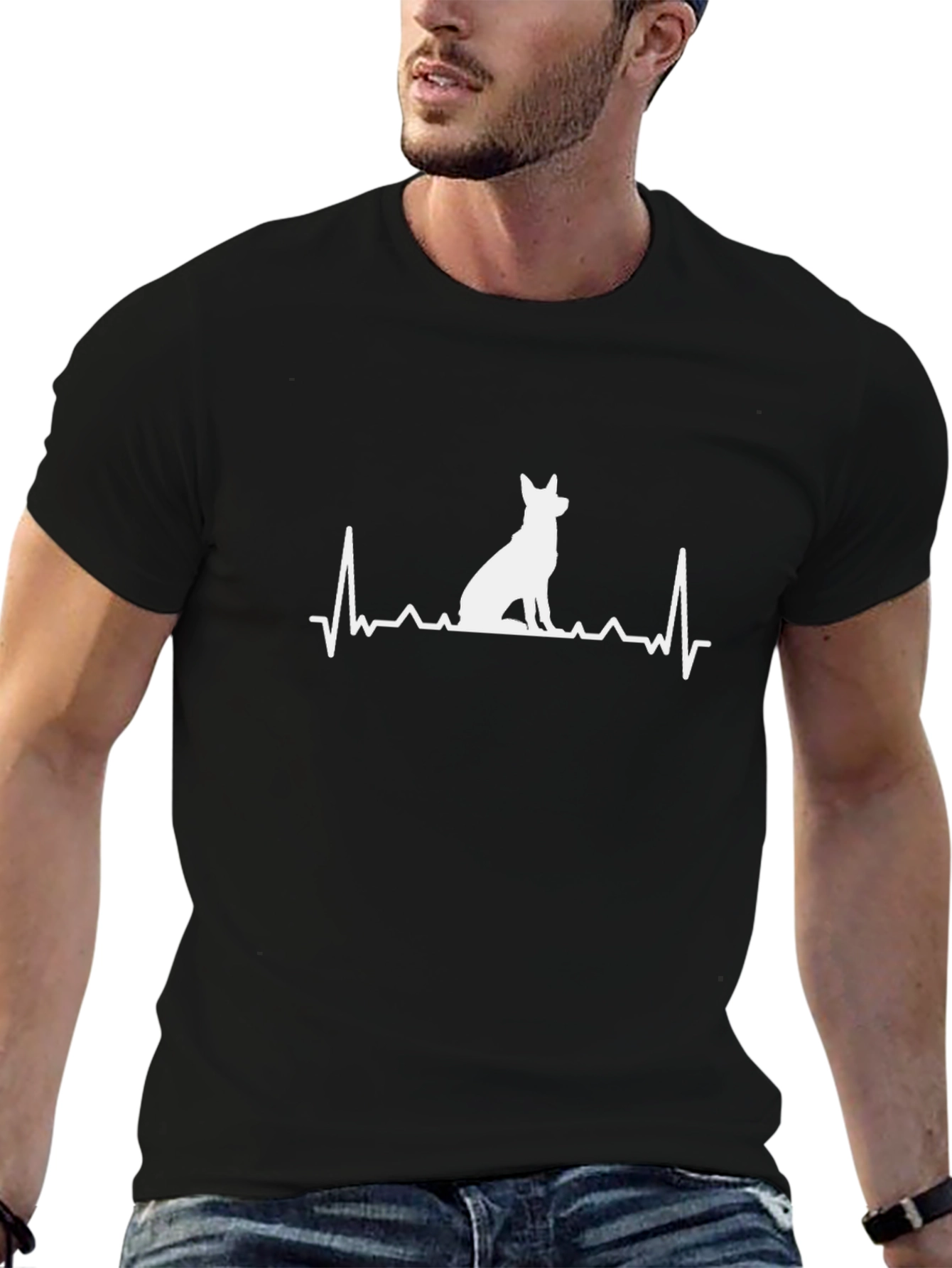 Dog Heartbeat Graphic T-Shirt
