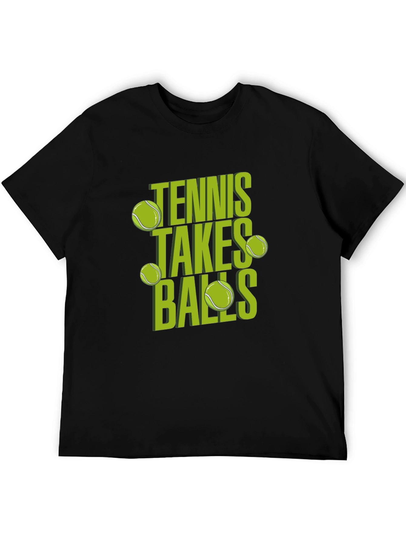 Tennis Takes Balls Graphic Tee - Funny Tennis Shirt