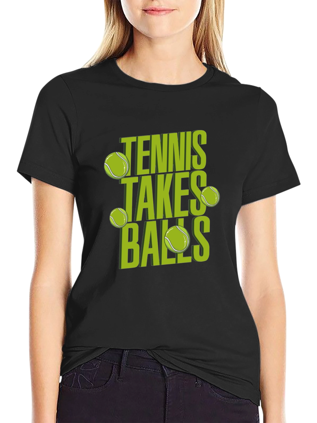 Tennis Takes Balls Graphic Tee - Funny Tennis Shirt