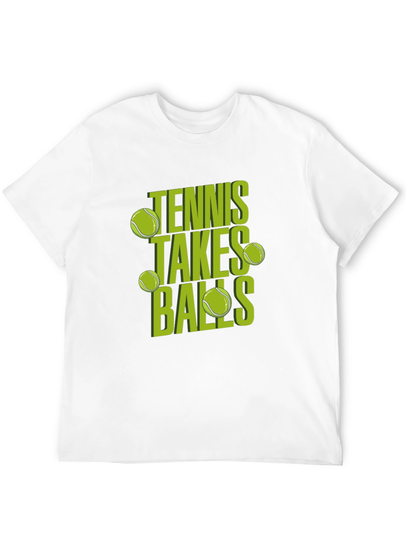 Tennis Takes Balls Graphic Tee - Funny Tennis Shirt