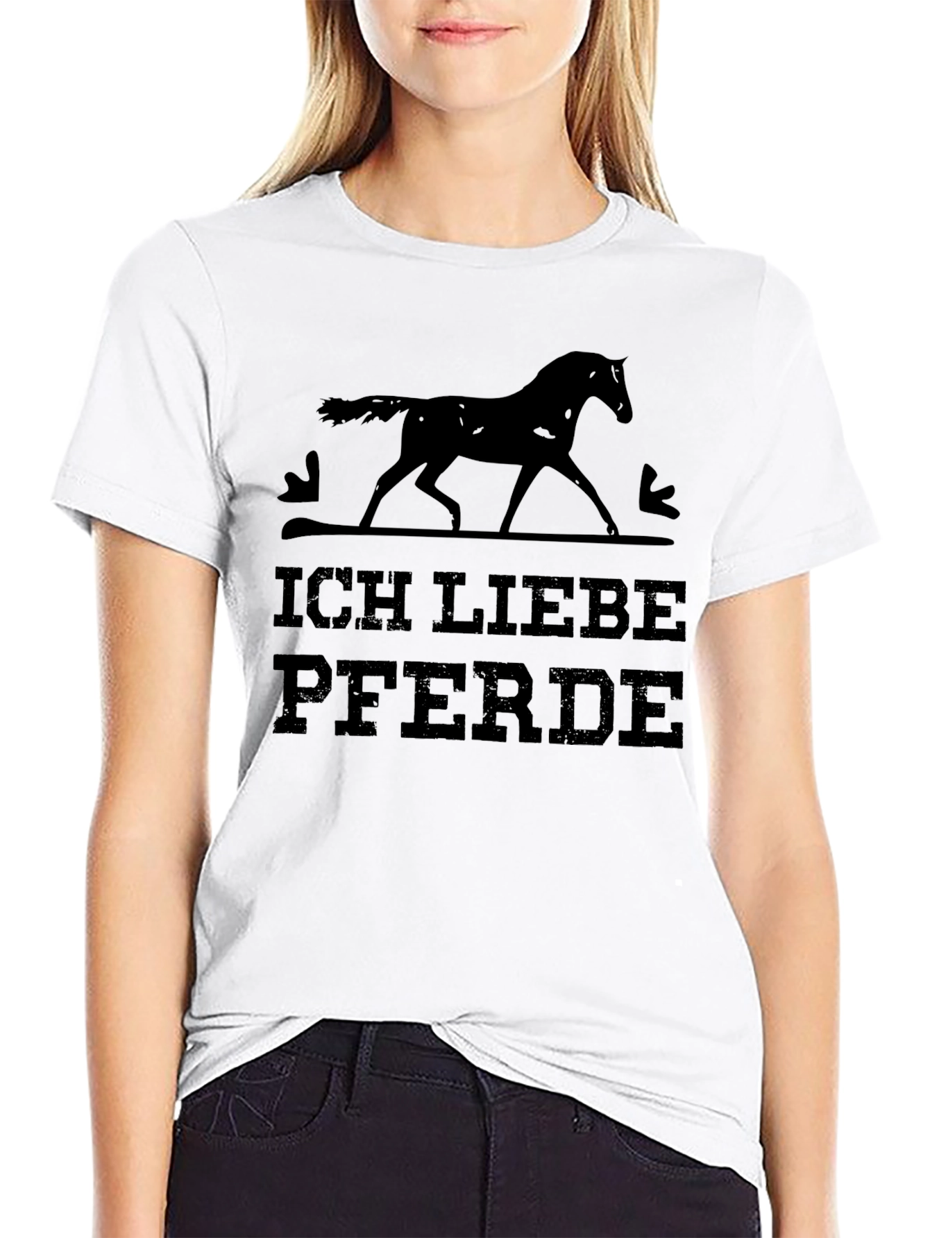 Ich Liebe Pferde Black T-Shirt