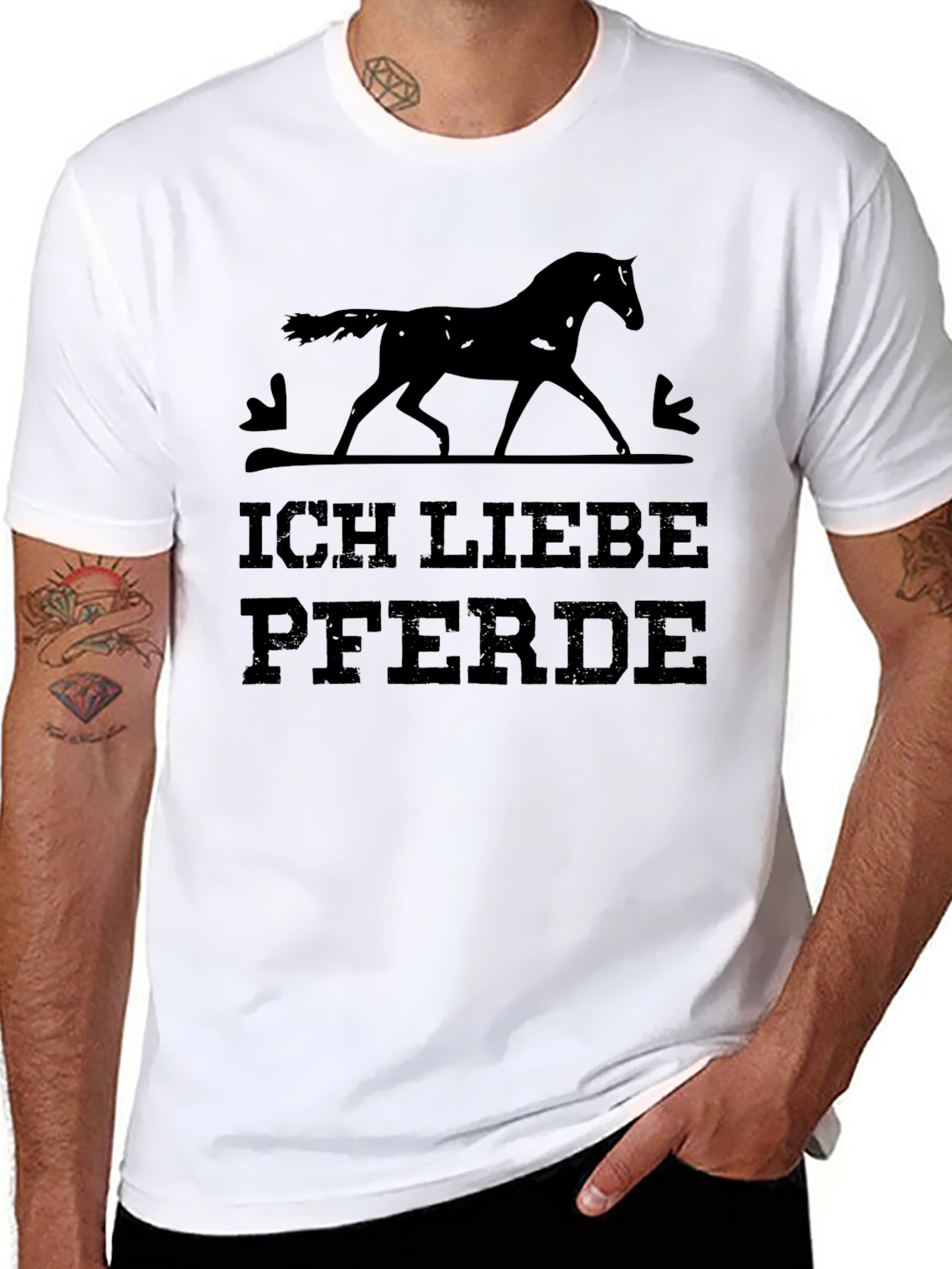 Ich Liebe Pferde Black T-Shirt