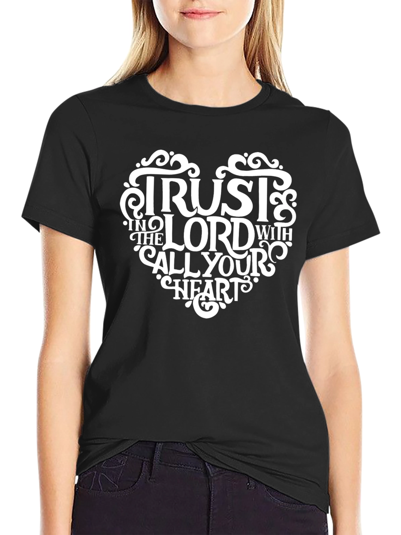 Trust in the Lord Heart Graphic T-Shirt
