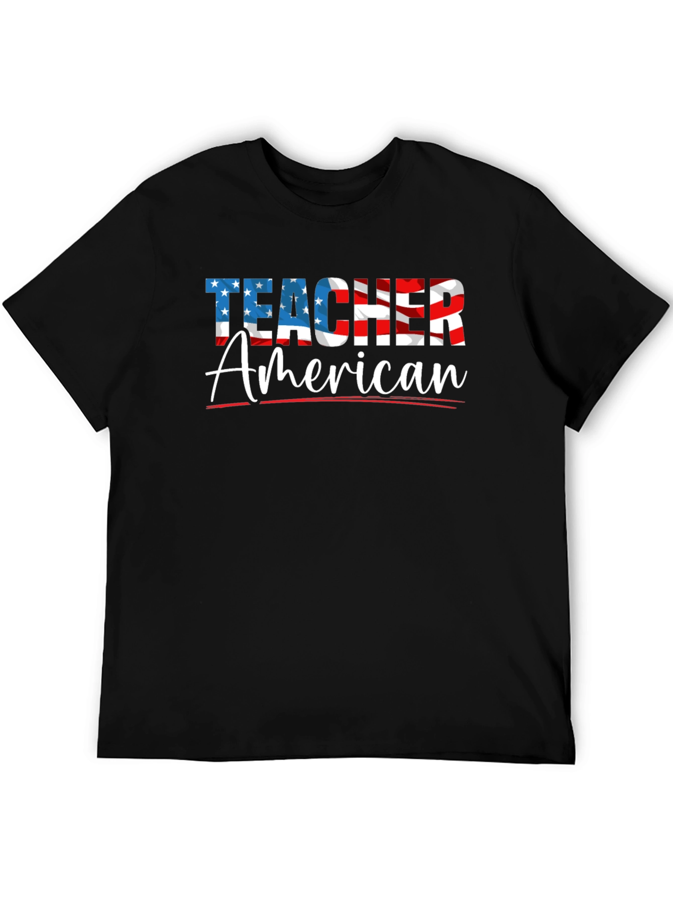 Patriotic Teacher American Flag T-Shirt