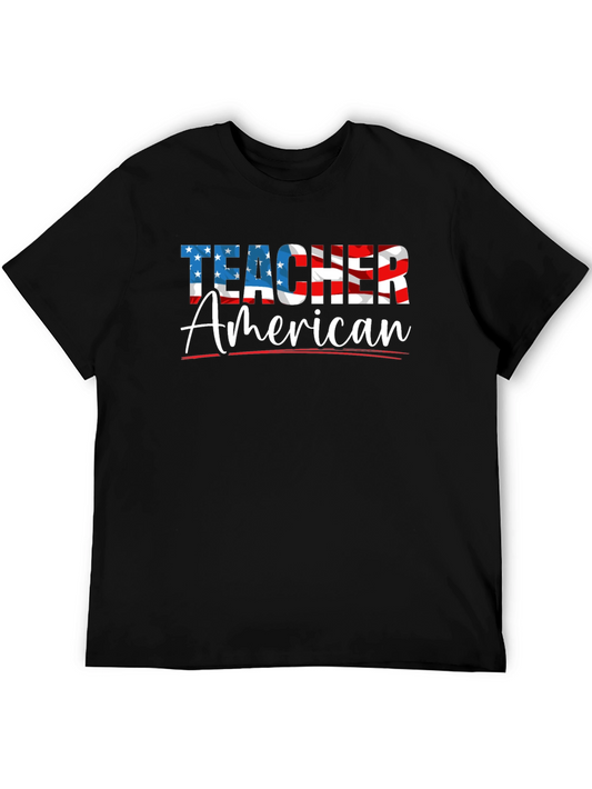 Patriotic Teacher American Flag T-Shirt