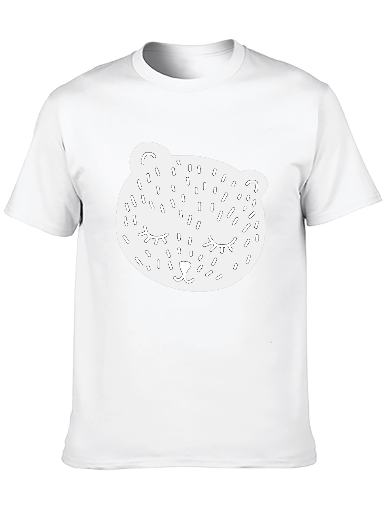 Bear Face Graphic Black Tee