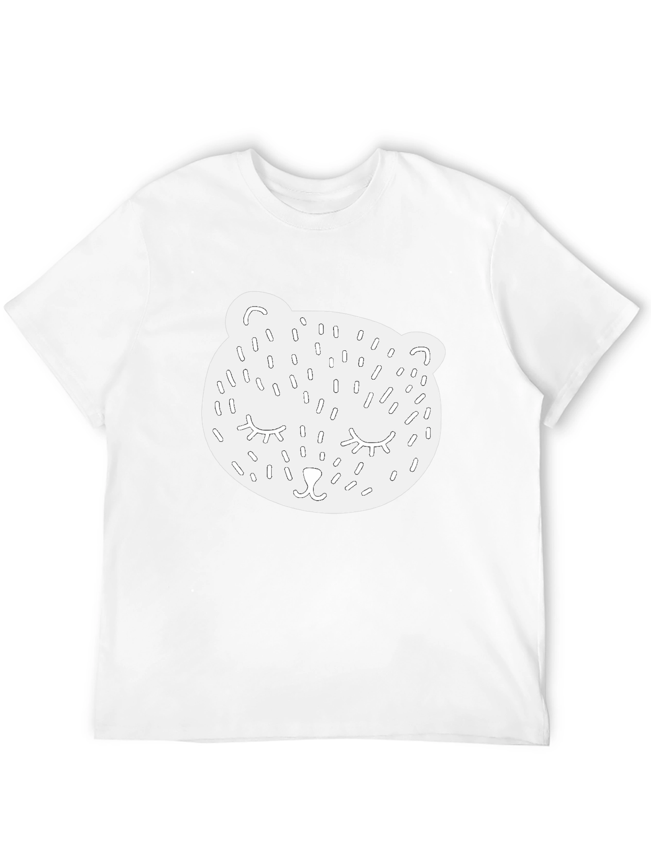 Bear Face Graphic Black Tee