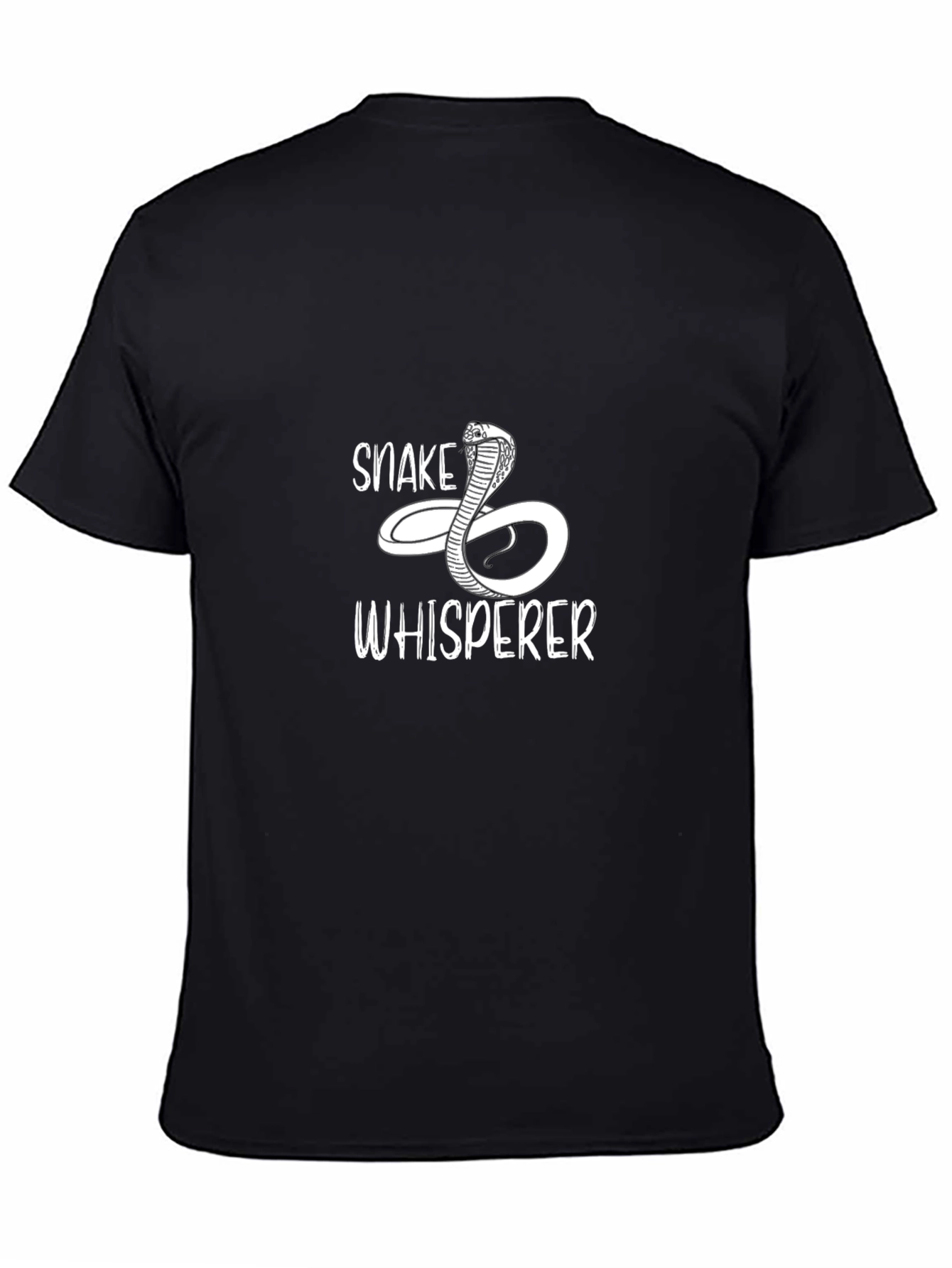 Snake Whisperer Graphic Tee - Black Cotton T-Shirt