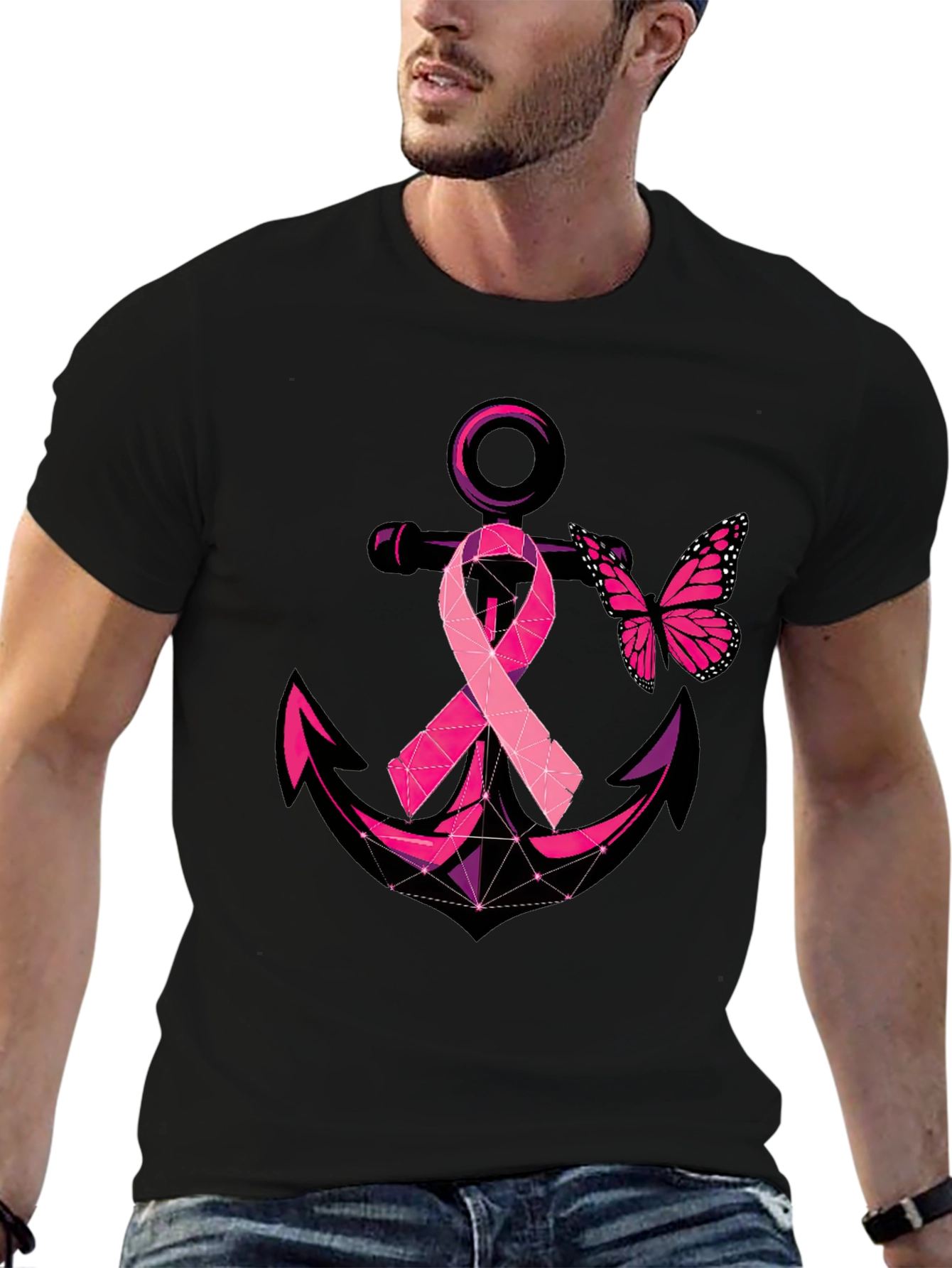 Breast Cancer Anchor Butterfly T-Shirt